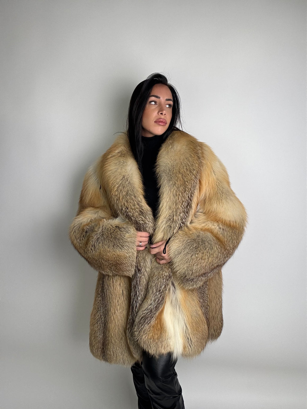 Giacca in volpe golden N954