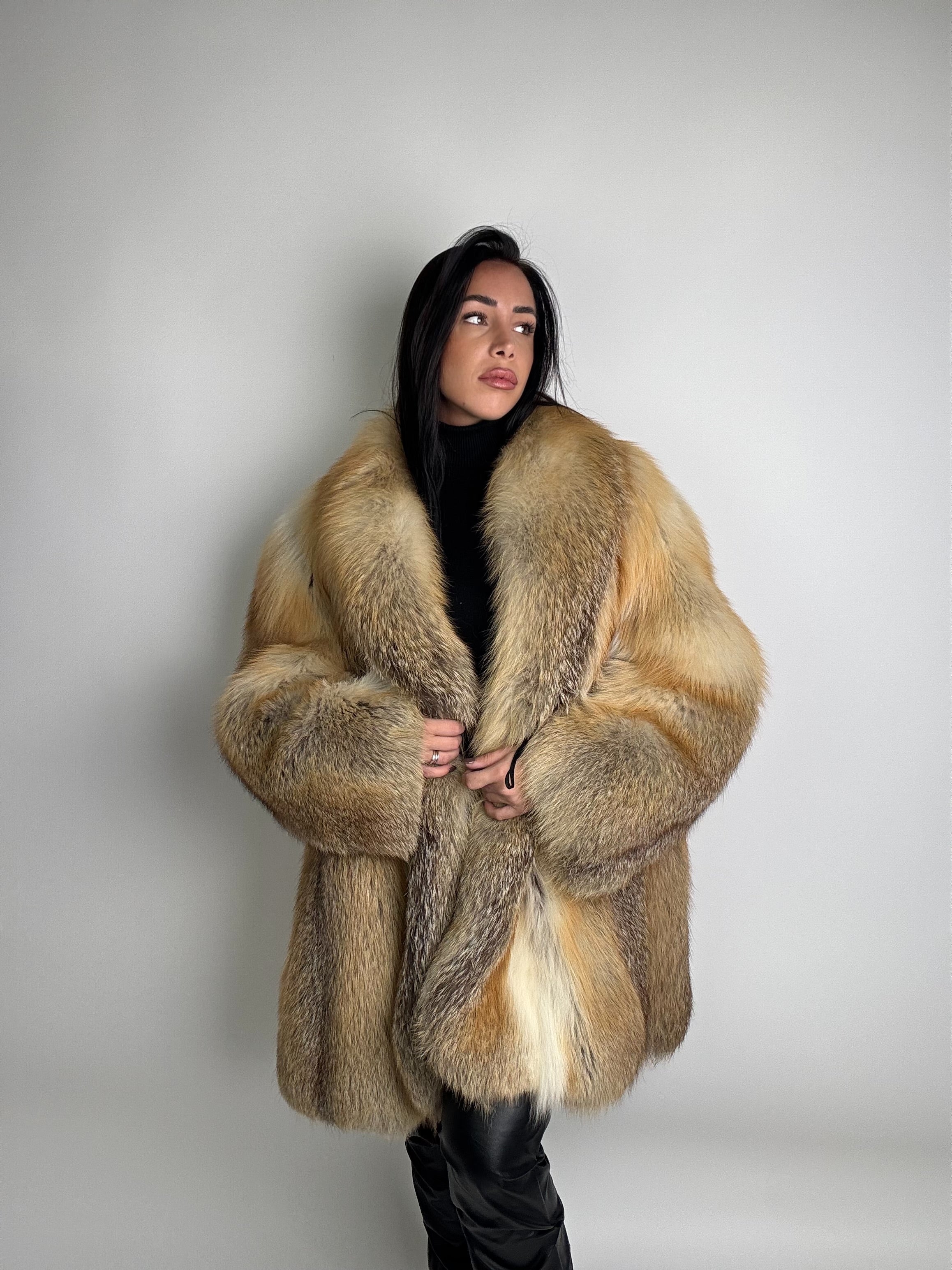 Giacca in volpe golden N954