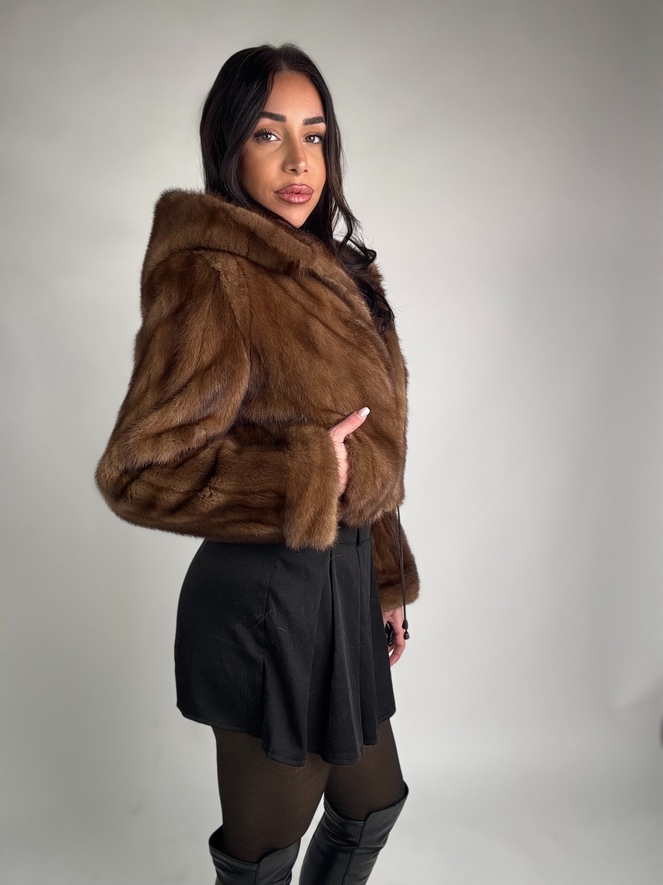 Mink Bomber Jacket
