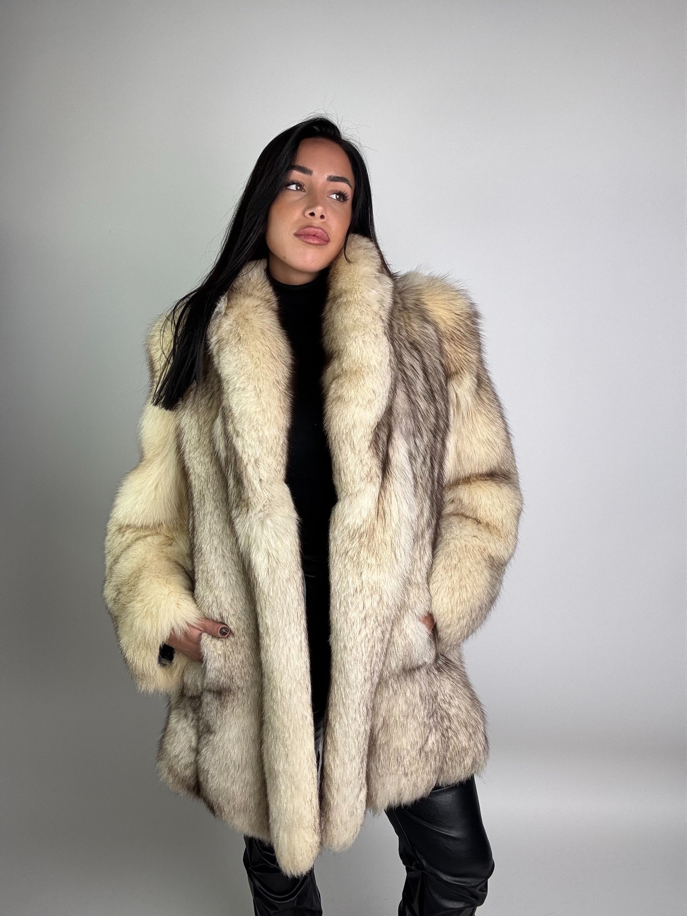 Giacca in volpe della groenlandia N959