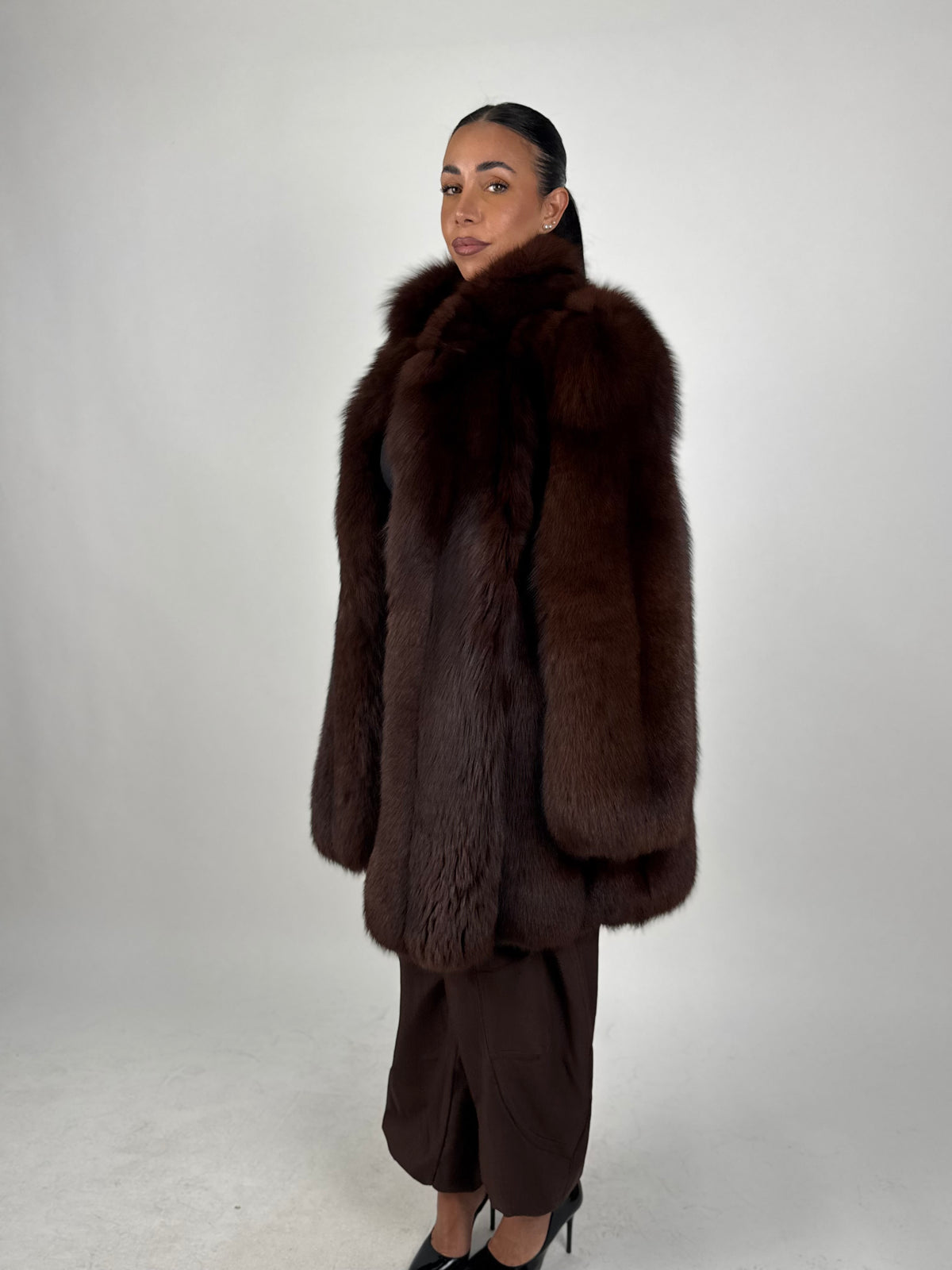 Giacca in volpe brown N785