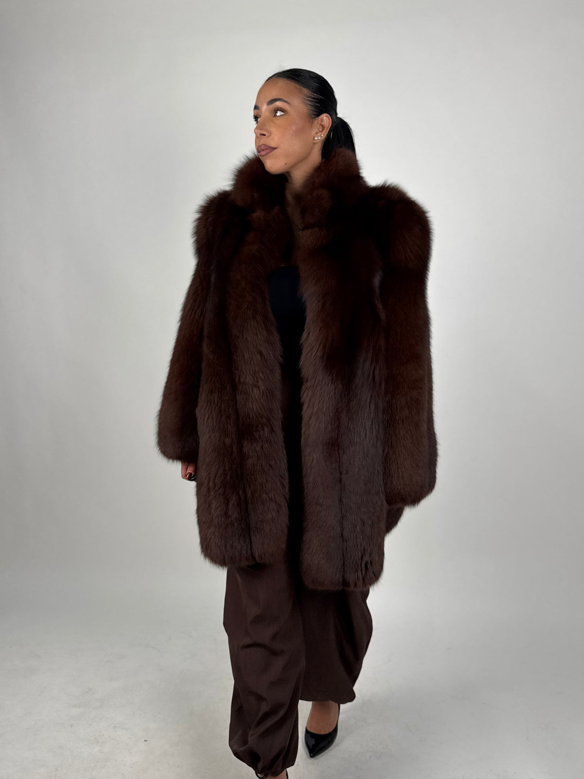 Giacca in volpe brown N785