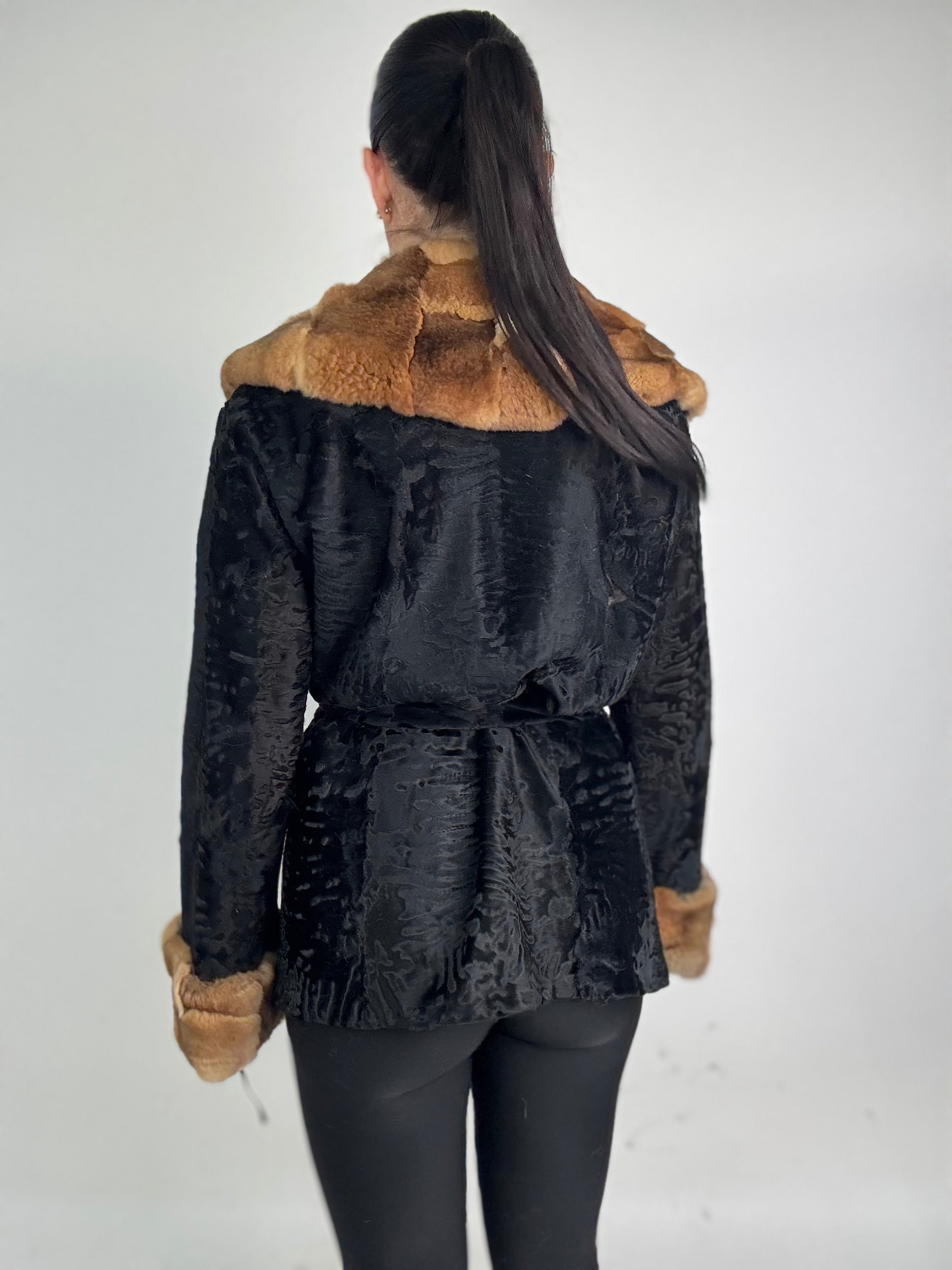 Cappotto in astrakan e cincillà N53