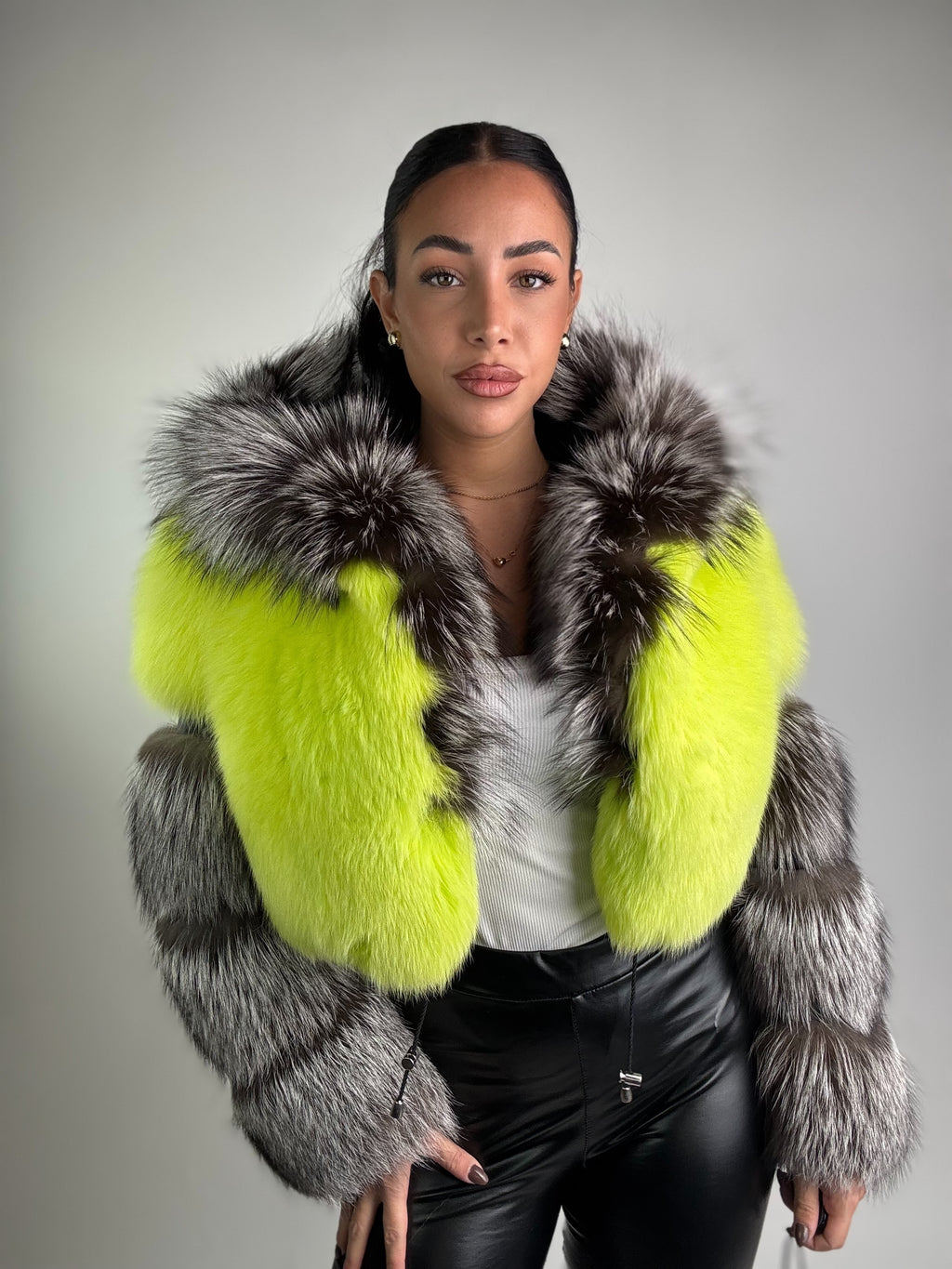 Bomber in volpe argentata Daisy