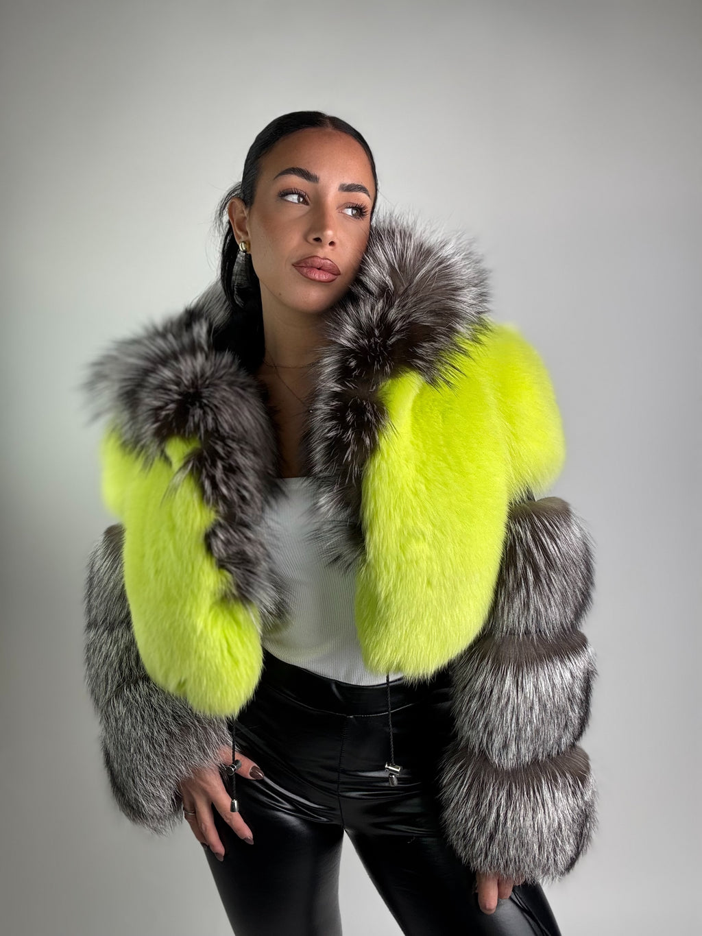 Bomber in volpe argentata Daisy