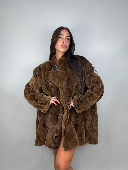 Cappotto in visone rasato