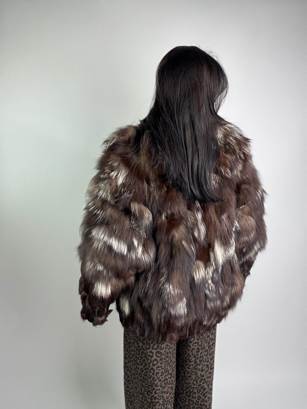 Giacca in volpe argentata N951