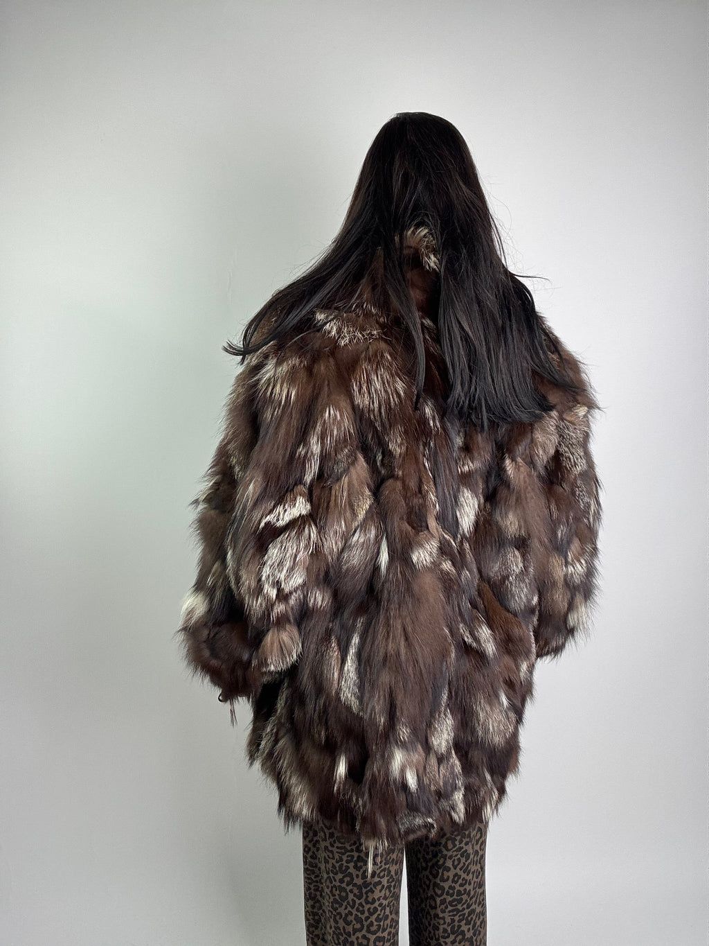 Giacca in volpe argentata N947