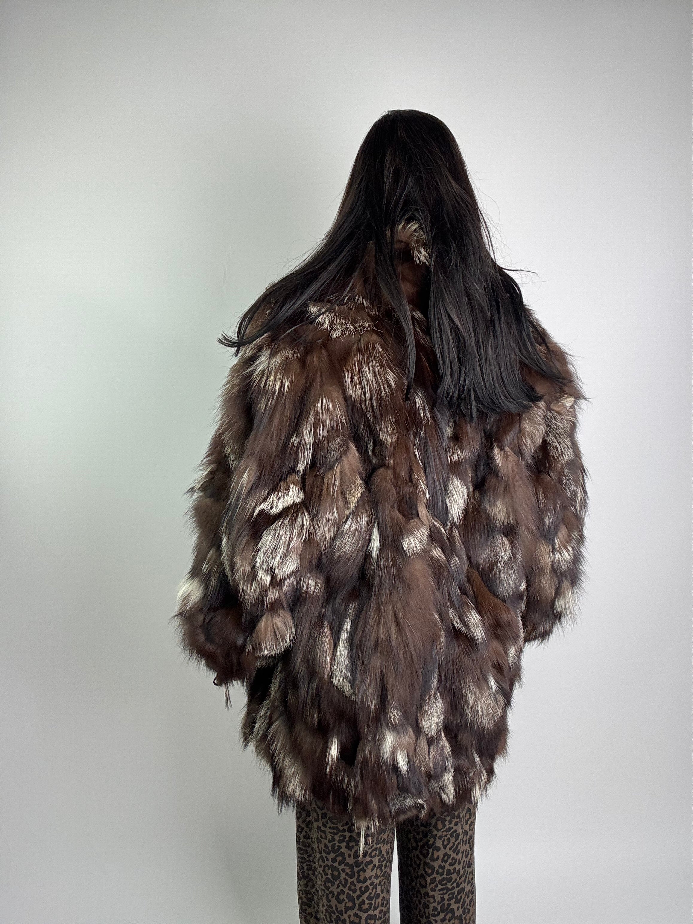 Giacca in volpe argentata N947