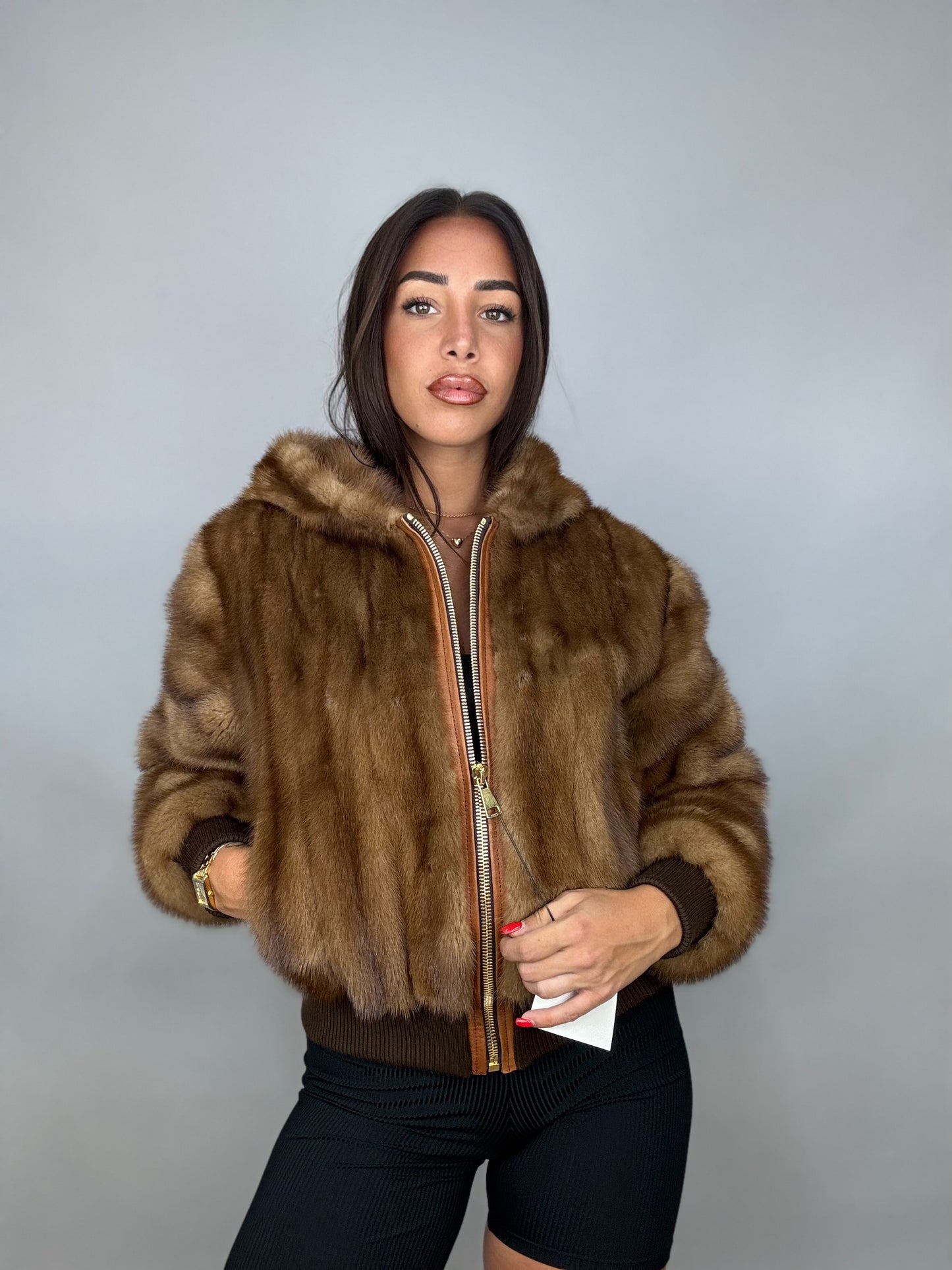 Bomber in visone