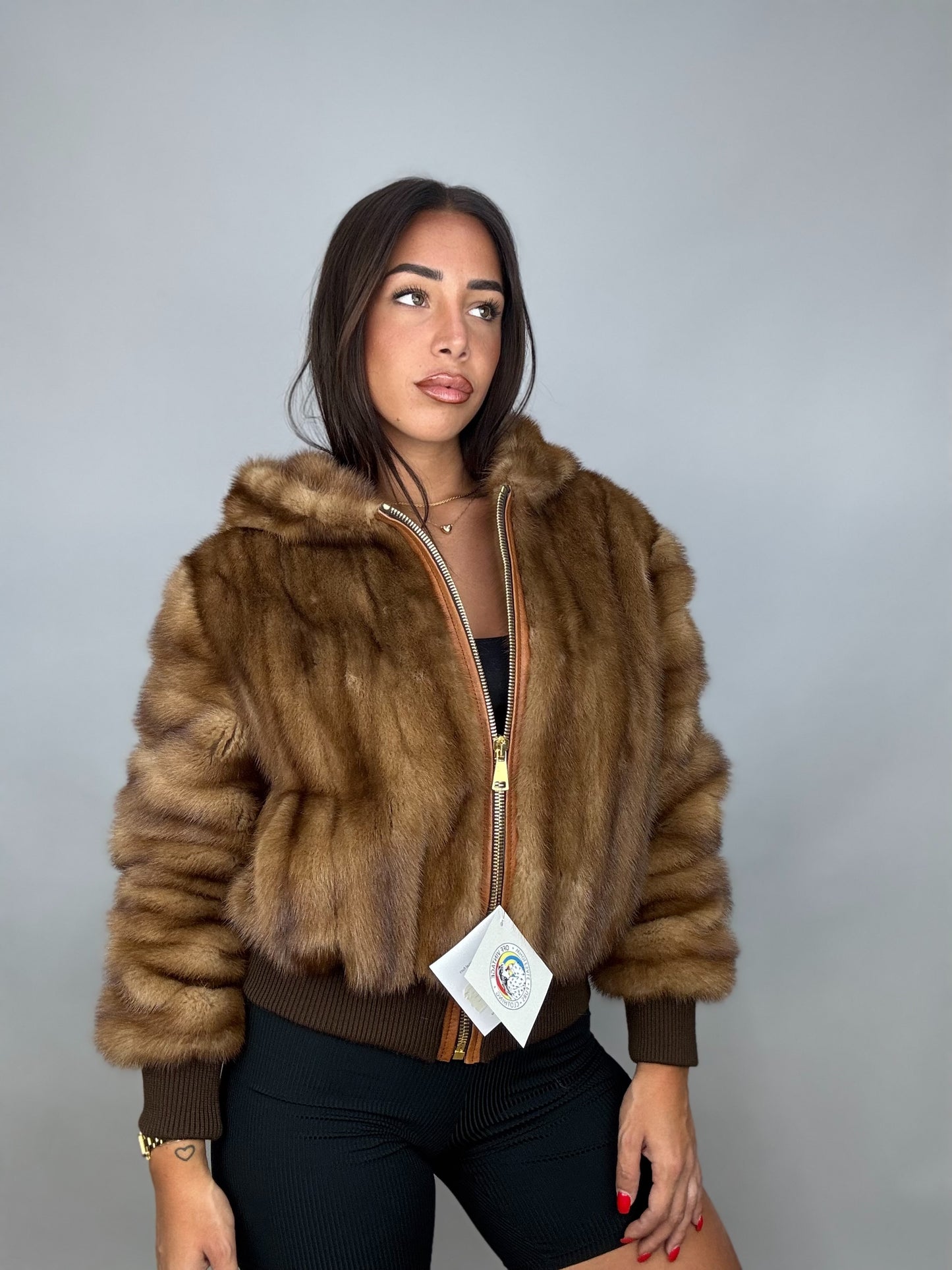 Bomber in visone