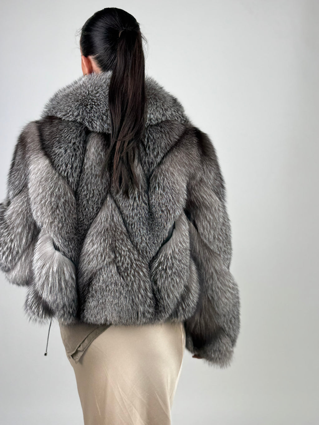 Giacca Silvie in volpe frost N698