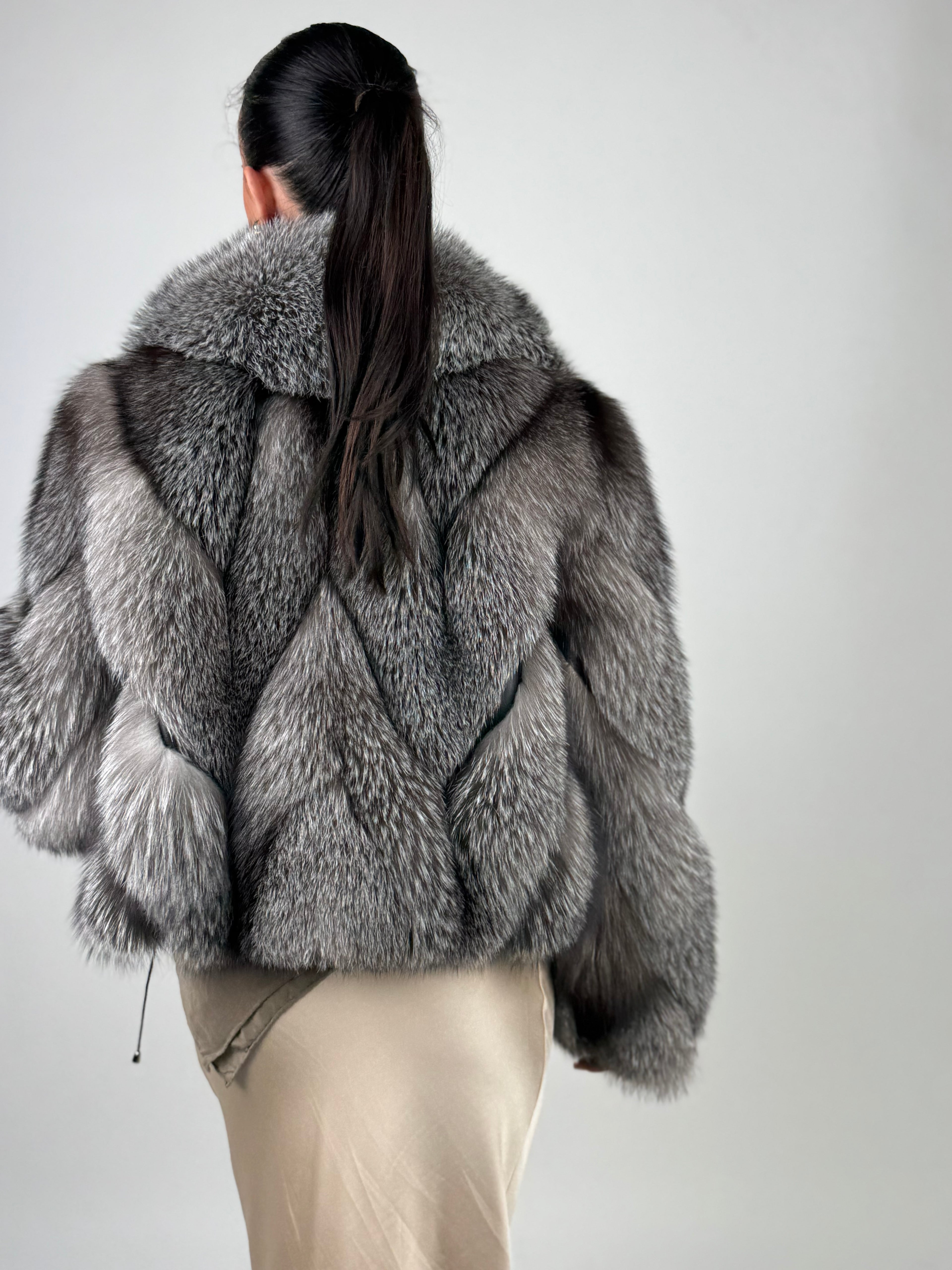 Giacca Silvie in volpe frost N698