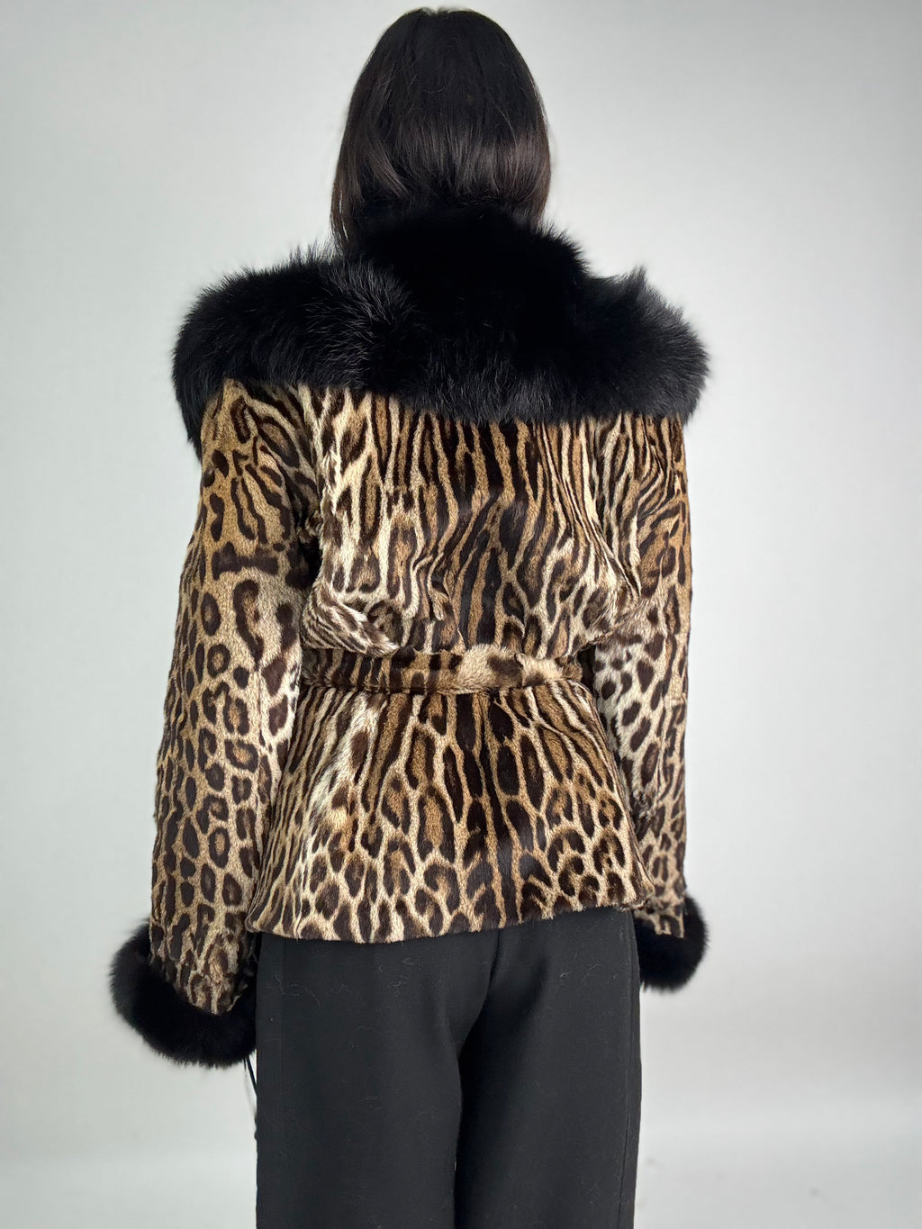 Giacca in leopardo e volpe N47
