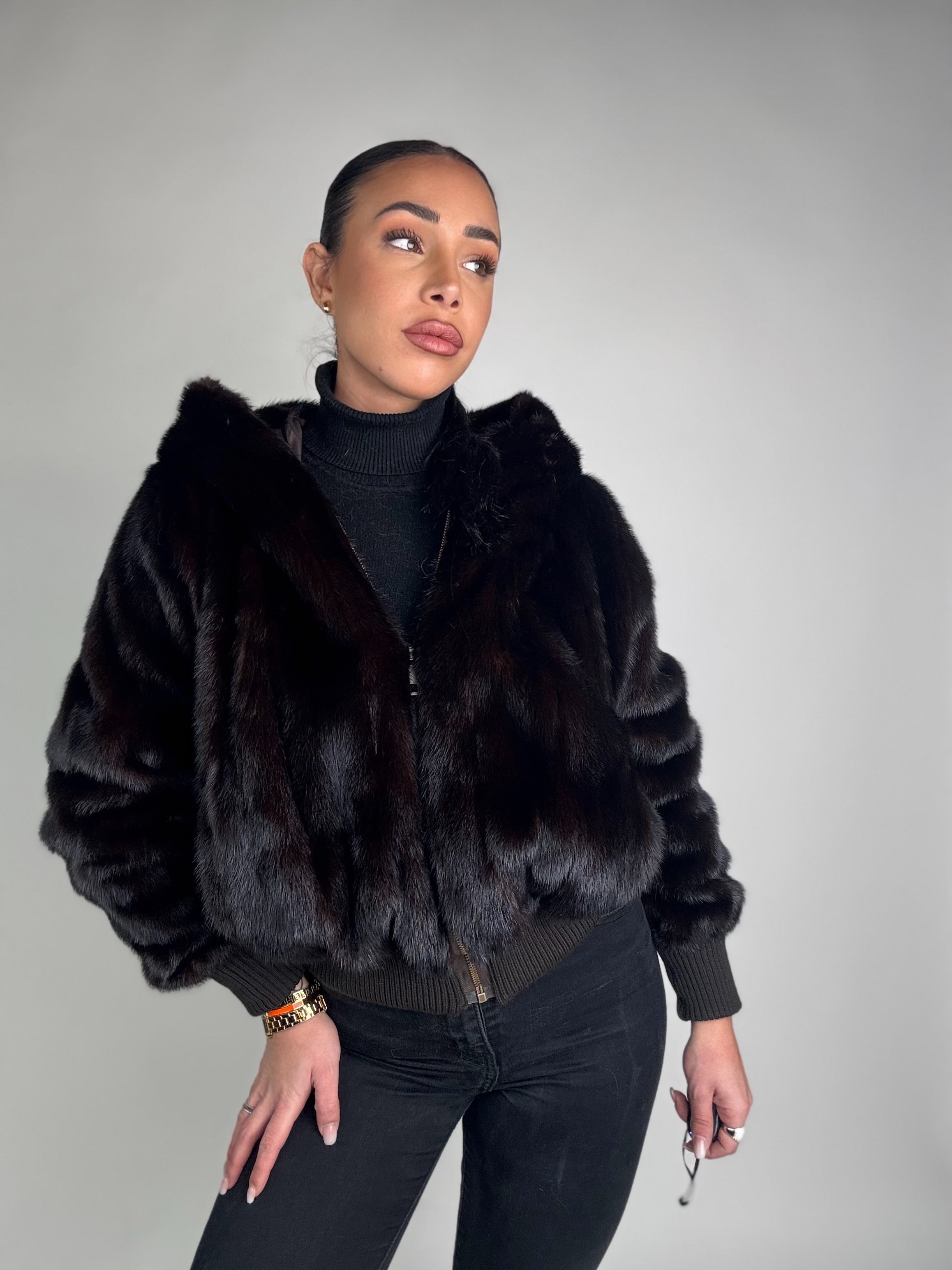 Mink Bomber Jacket