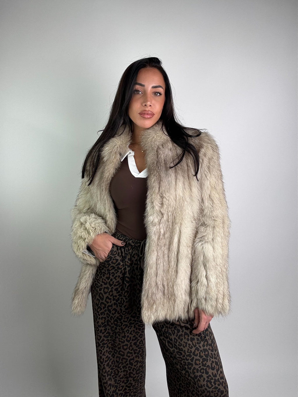 Giacca in volpe della groenlandia N952