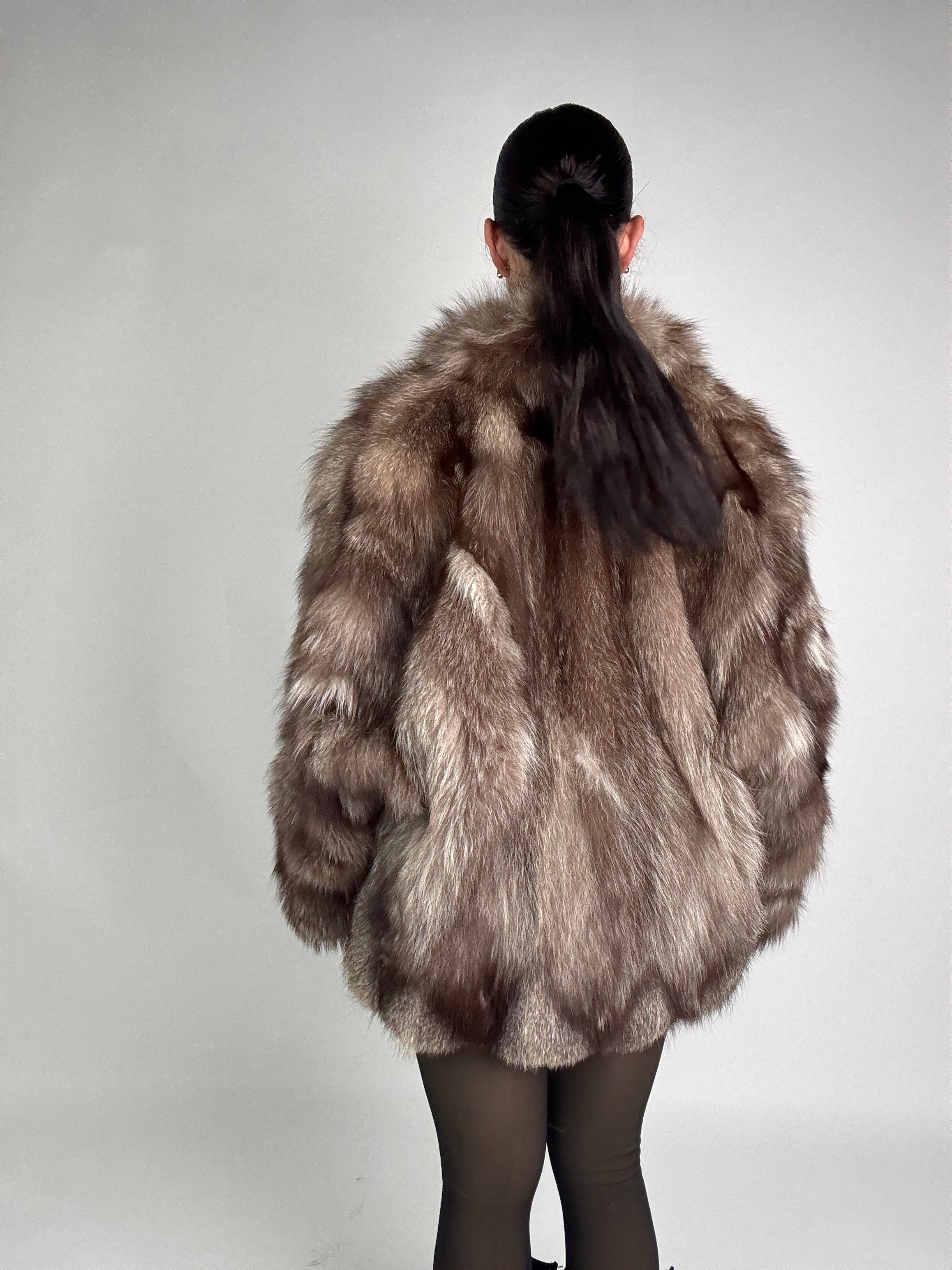 Giacca in volpe argentata N157