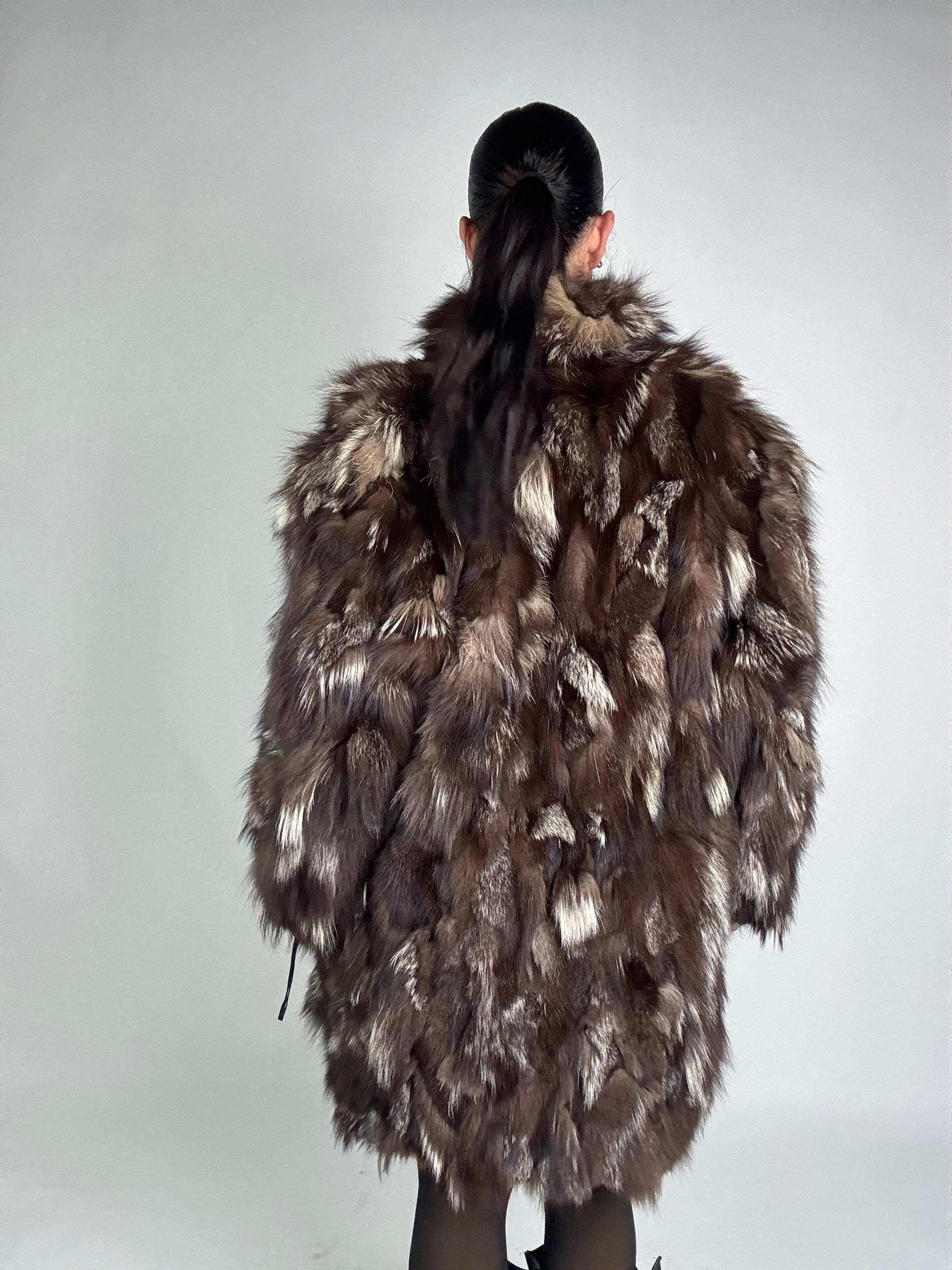 Giacca in volpe argentata N158