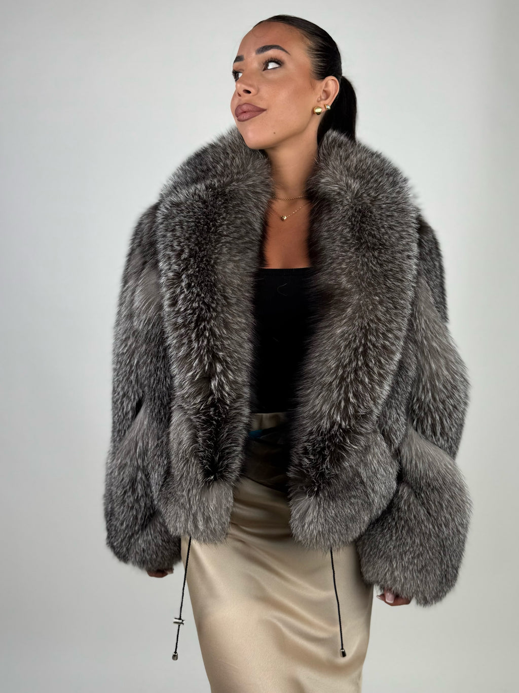 Giacca Silvie in volpe frost N698