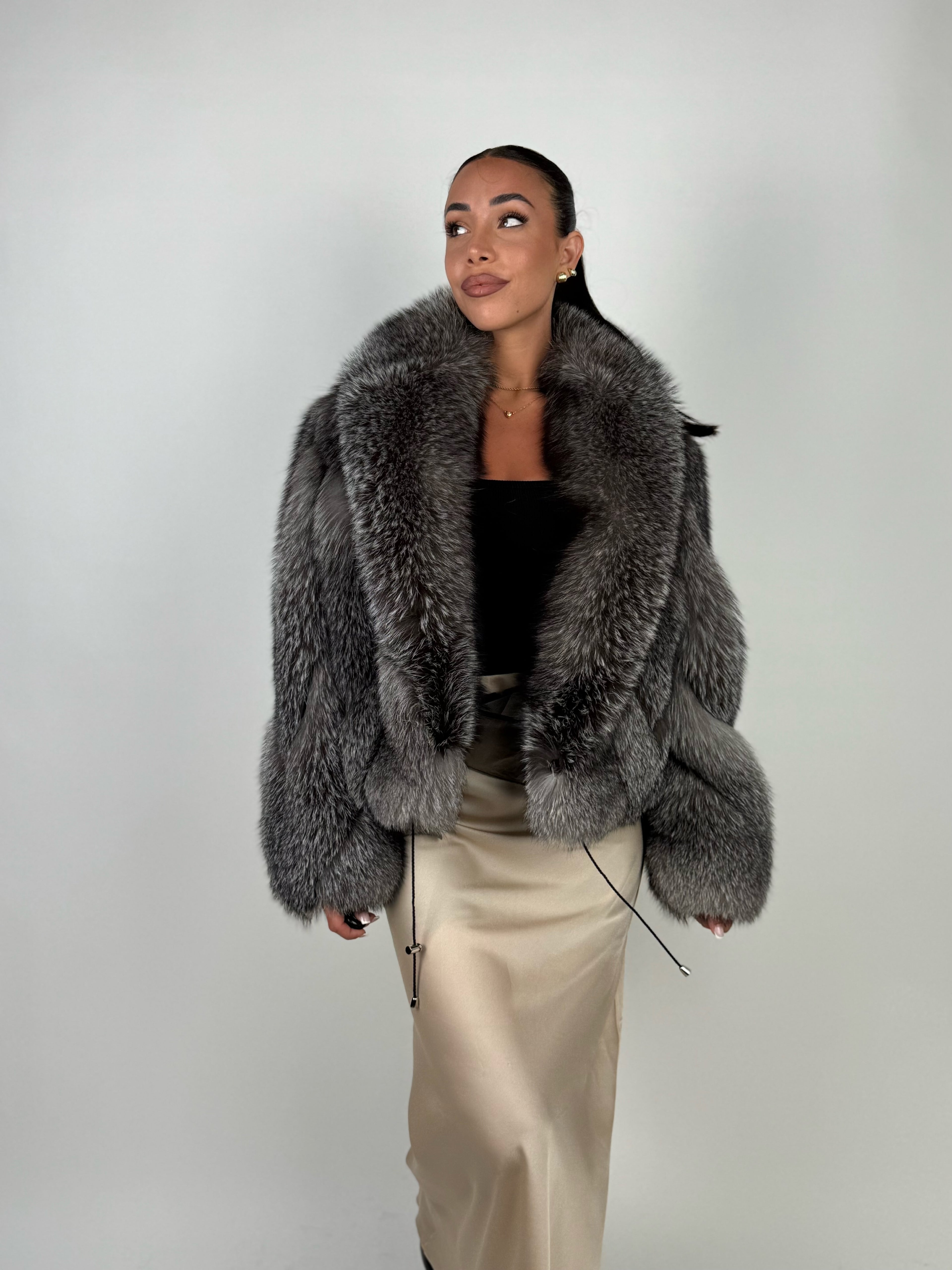 Giacca Silvie in volpe frost N698