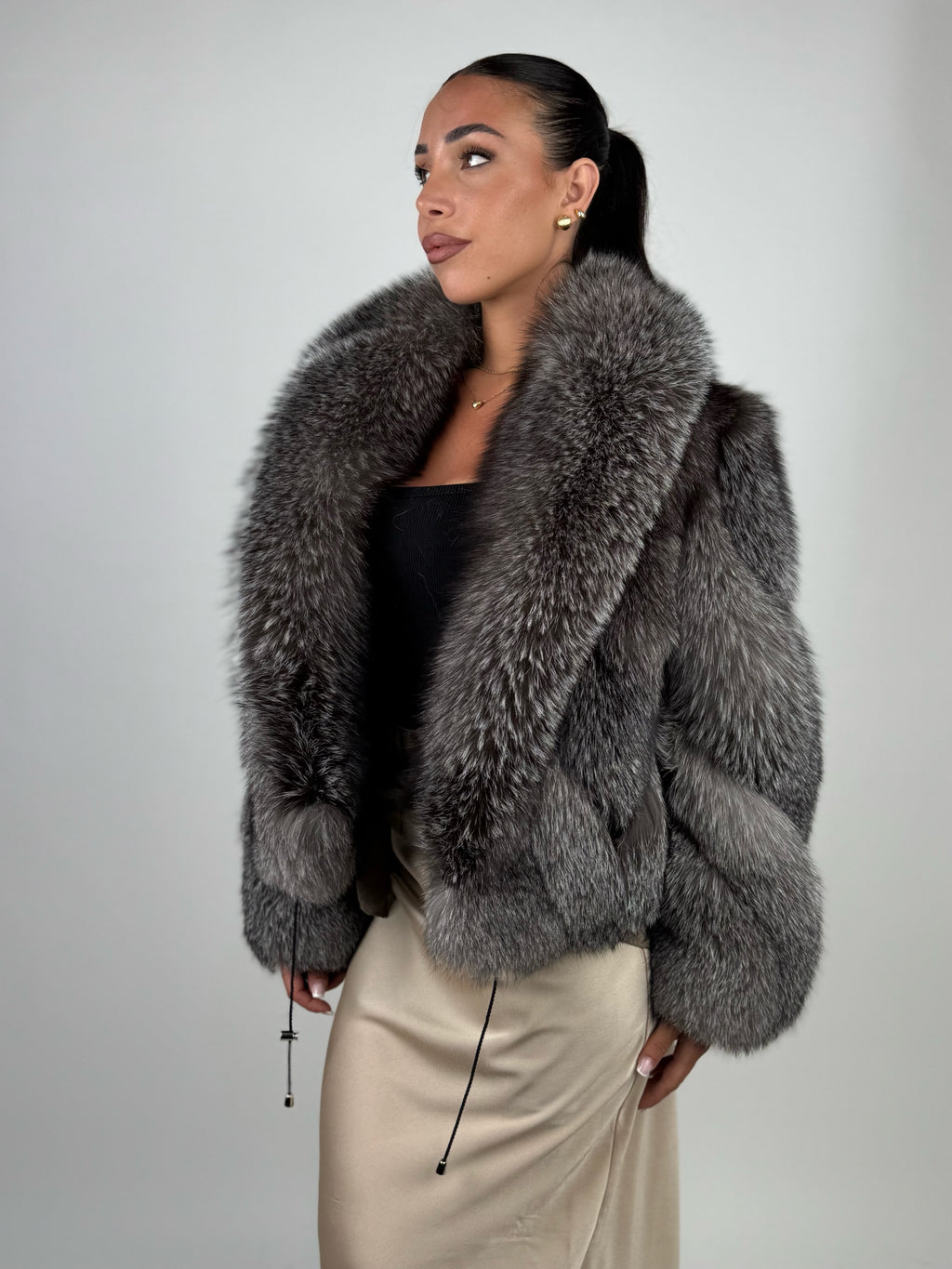 Giacca Silvie in volpe frost N698