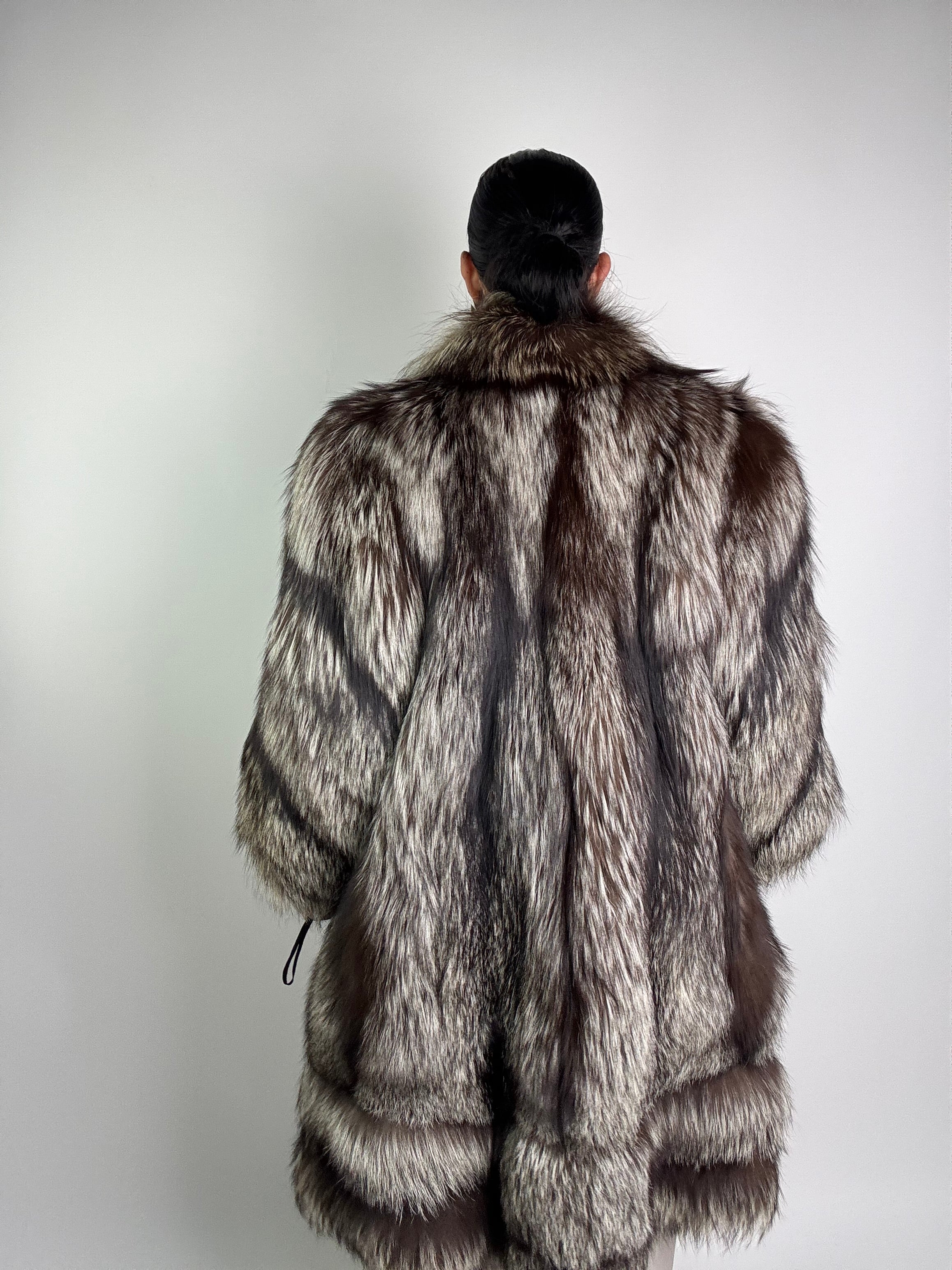 Giacca in volpe argentata N964