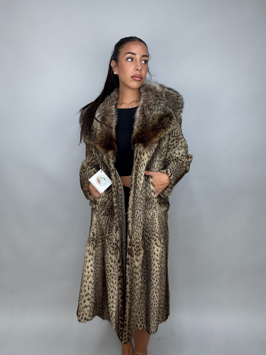 Cappotto in ocelot e marmotta