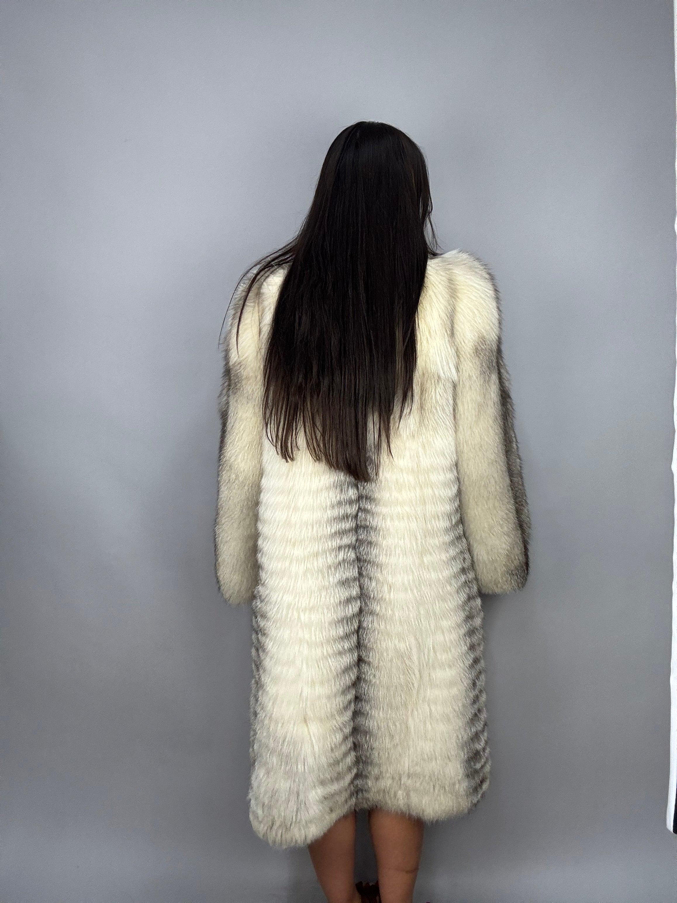 Cappotto in volpe artic frost