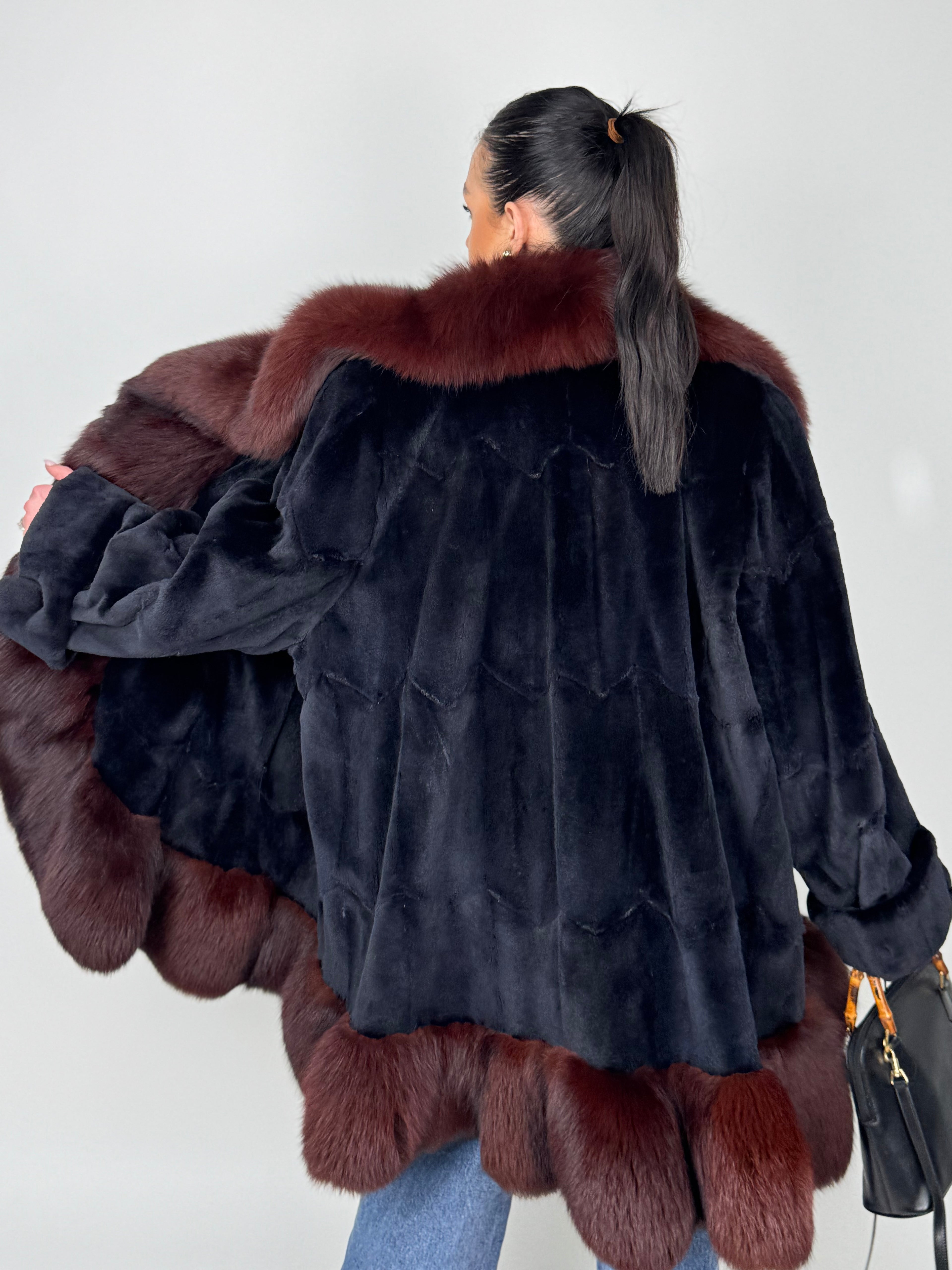 Cappotto in visone rasato N605
