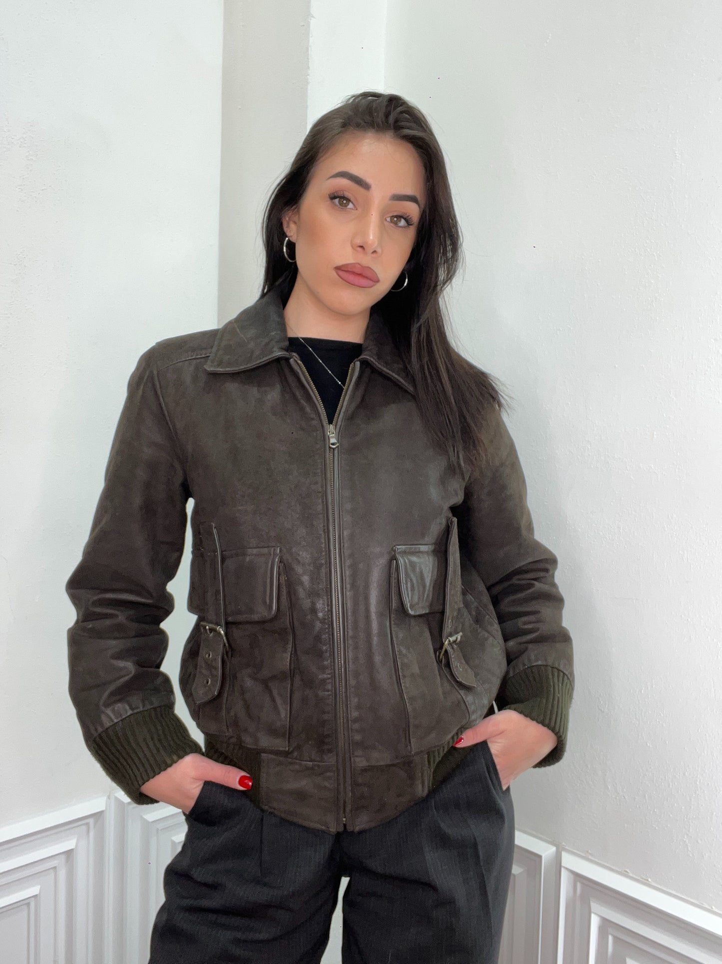 Bomber in pelle