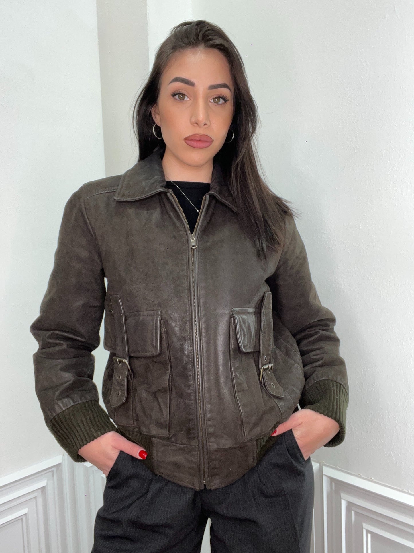 Bomber in pelle