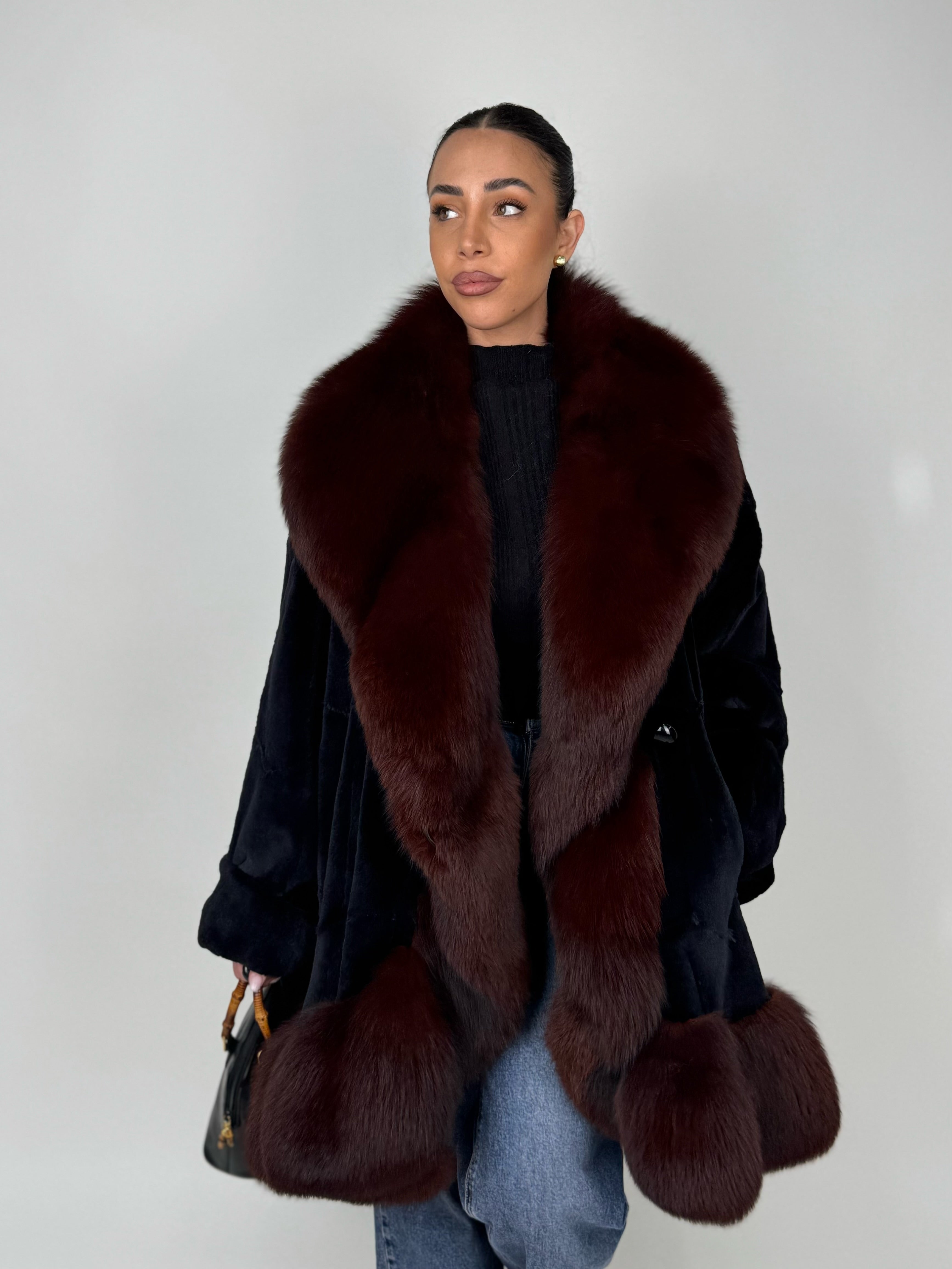 Cappotto in visone rasato N605