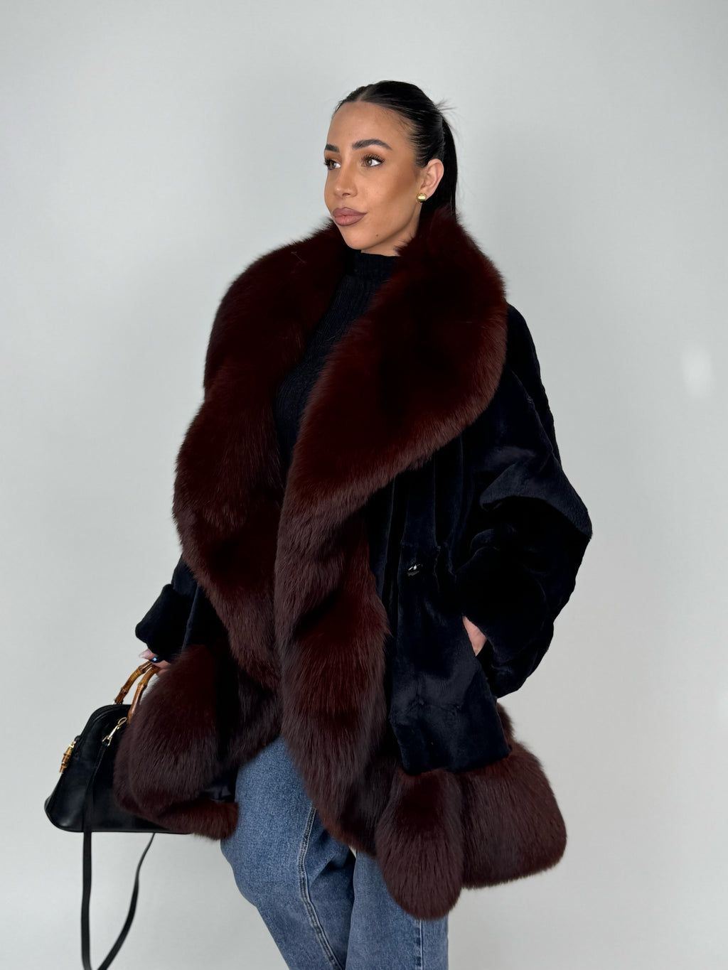 Cappotto in visone rasato N605