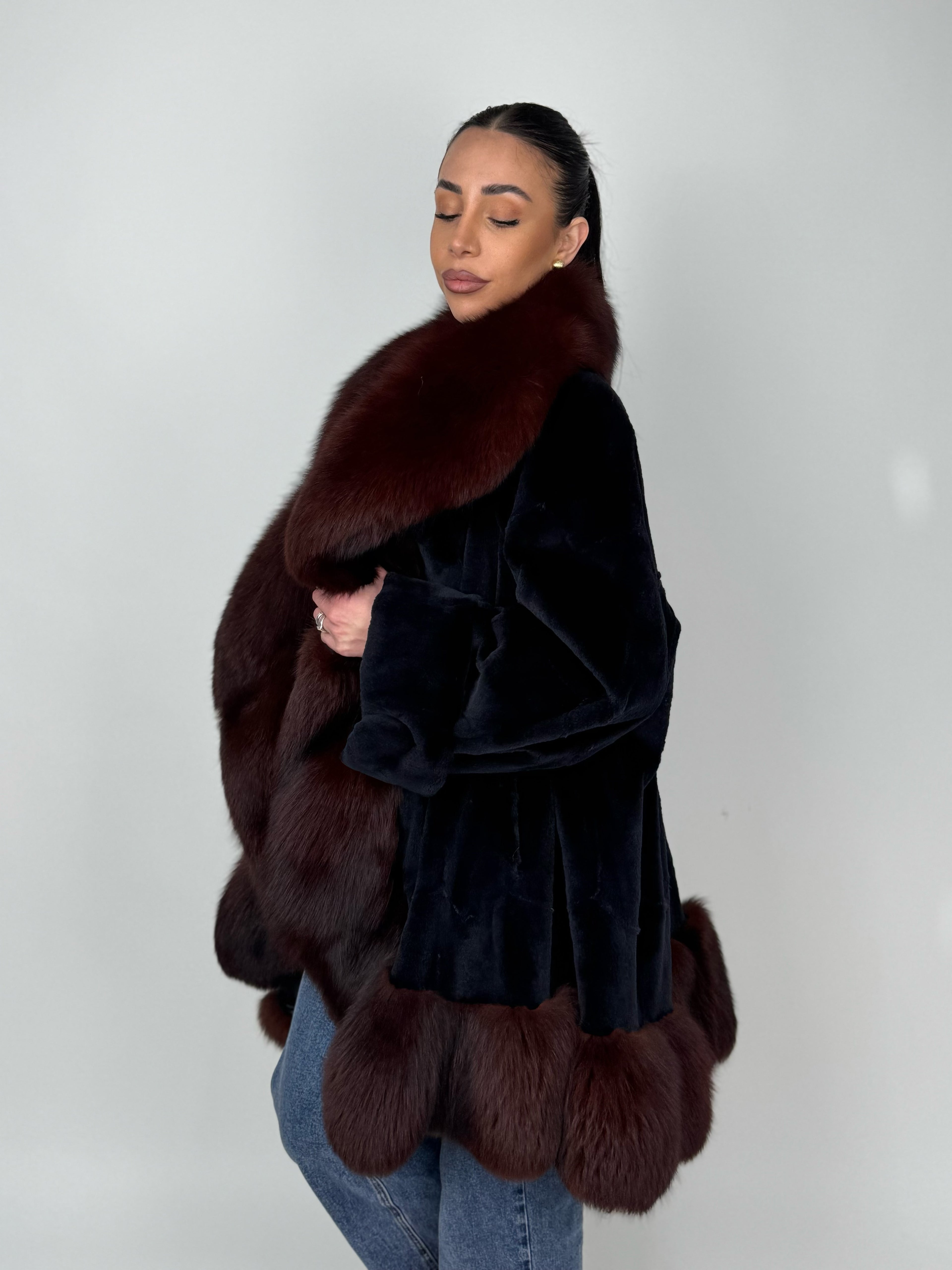 Cappotto in visone rasato N605