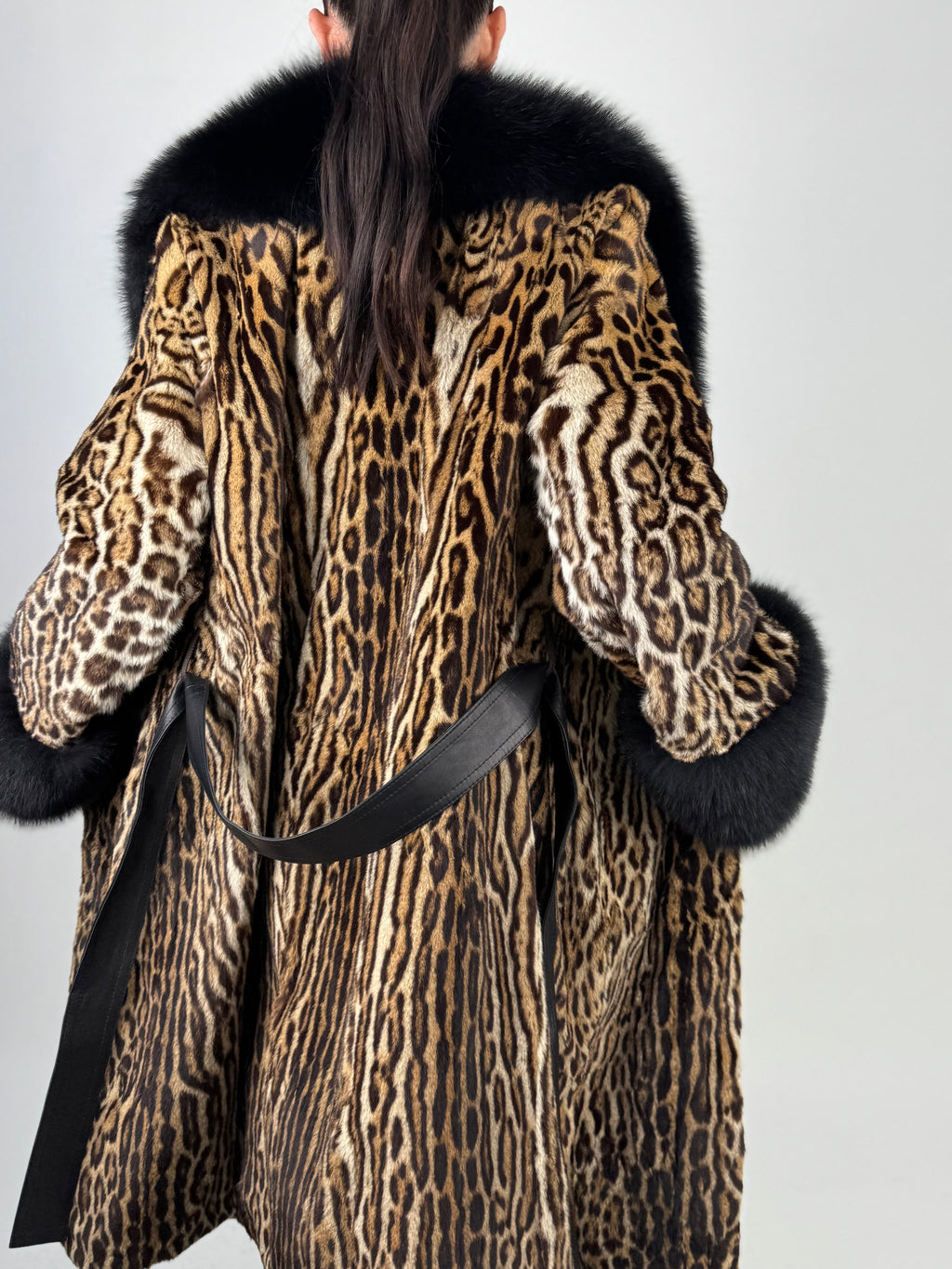 Giacca in leopardo e volpe N81