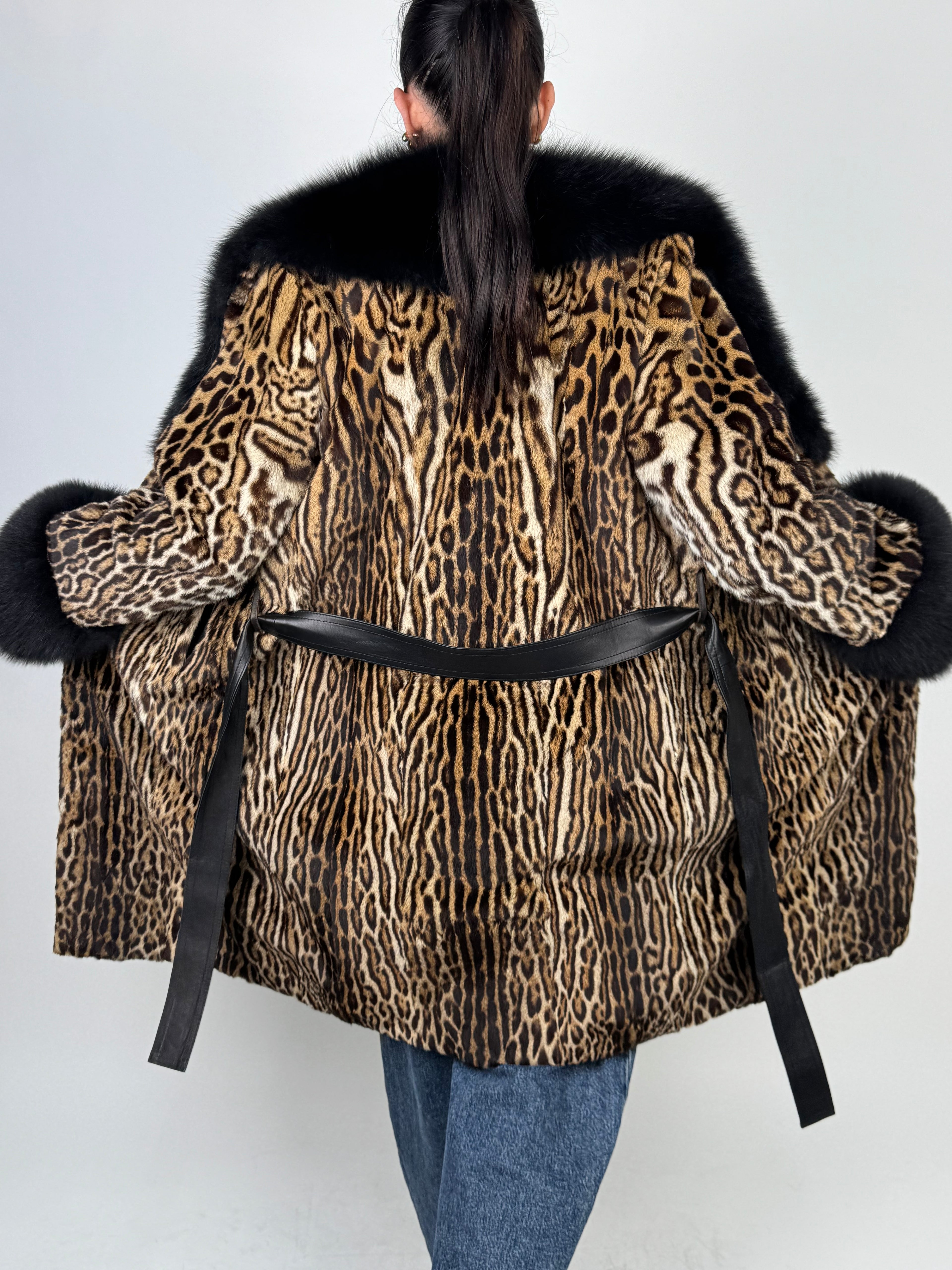 Giacca in leopardo e volpe N81