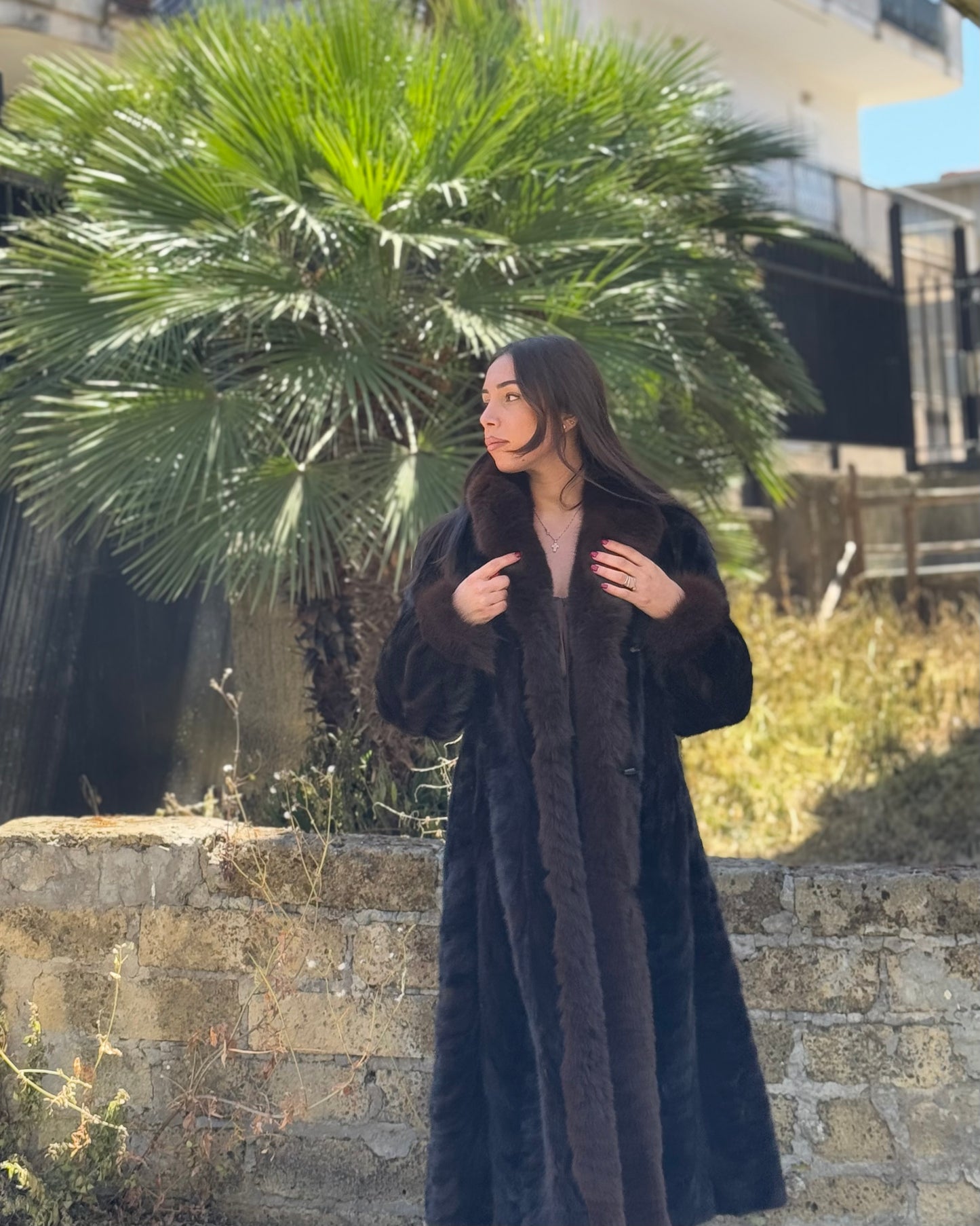 Cappotto in visone e volpe
