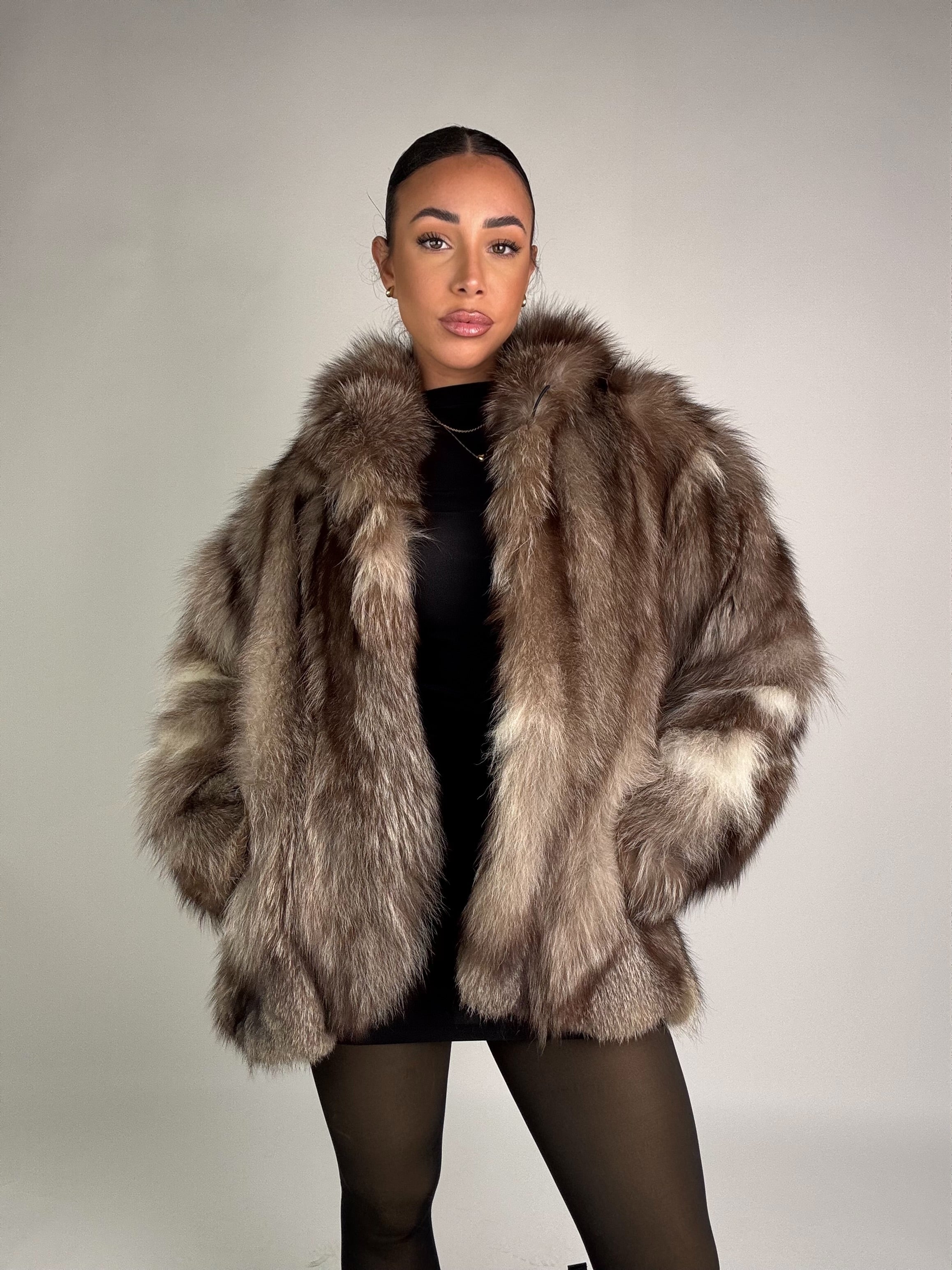 Giacca in volpe argentata N157