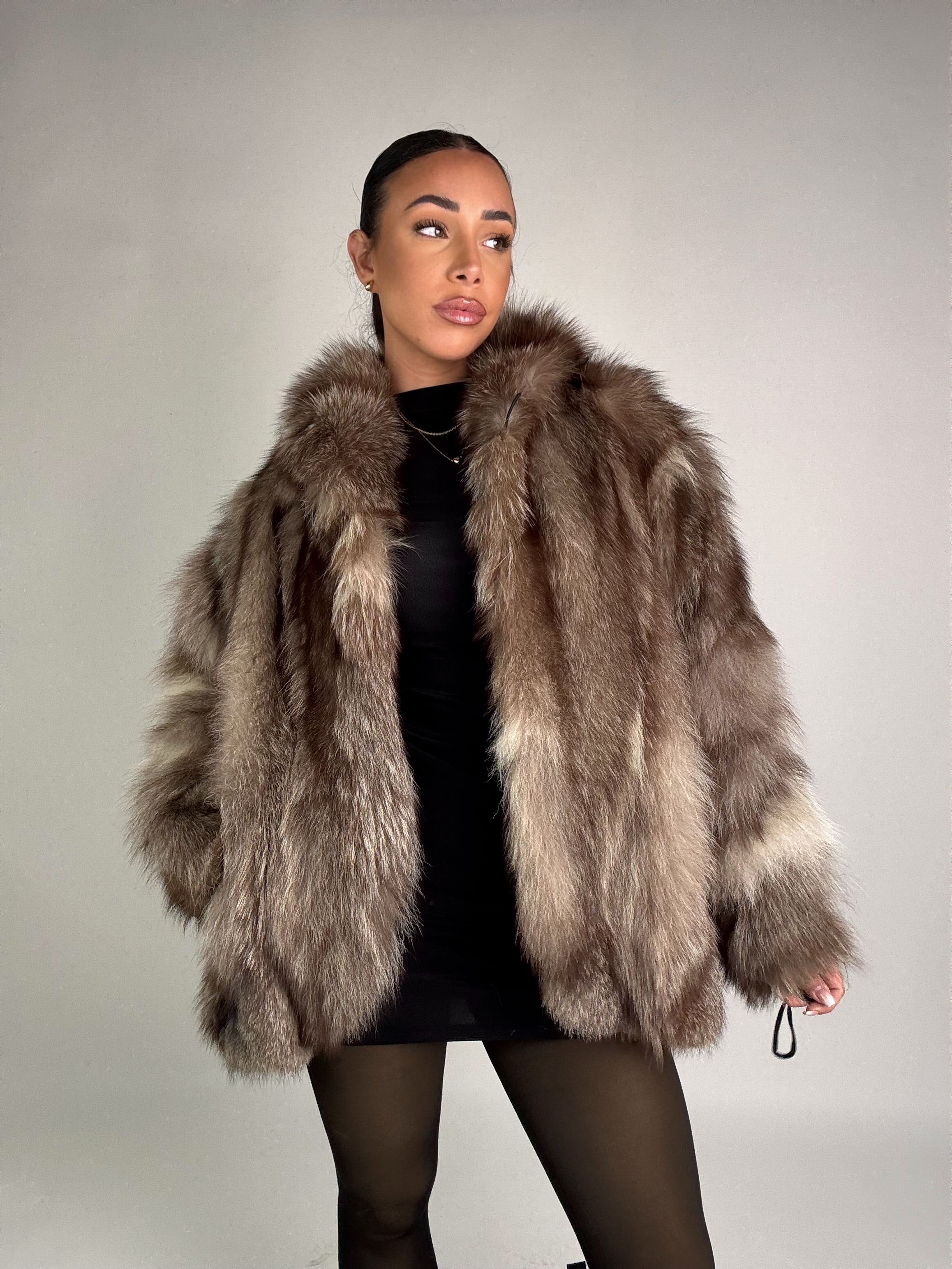 Giacca in volpe argentata N157