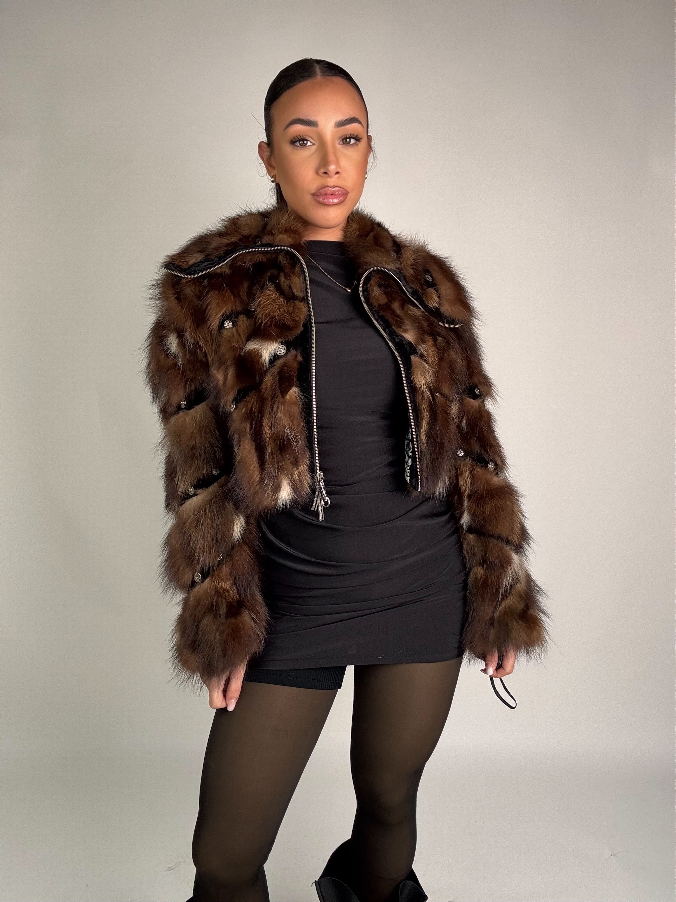 Bomber in volpe argentata N161