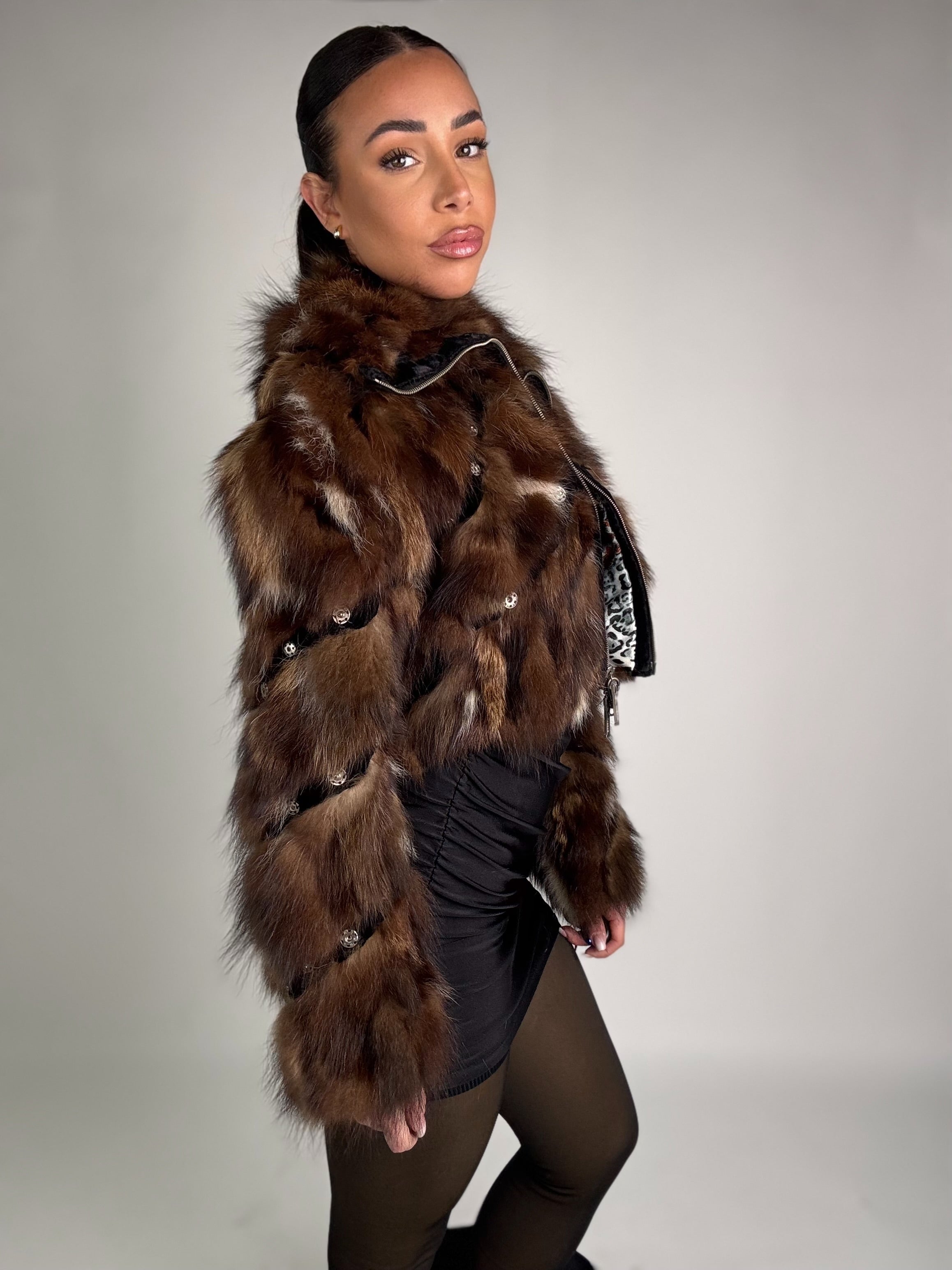 Bomber in volpe argentata N161