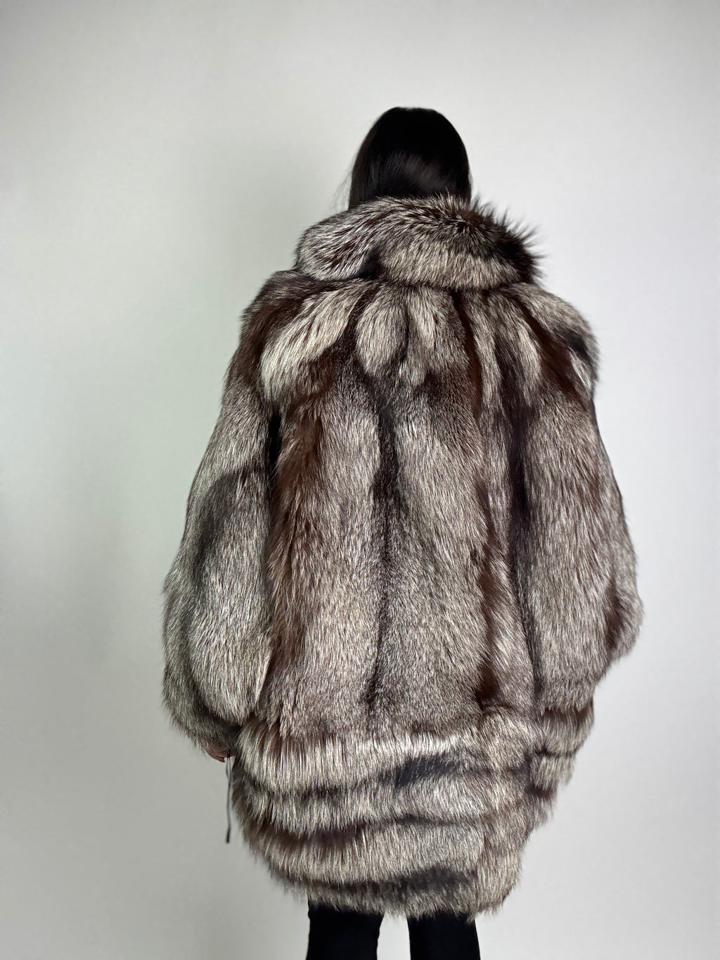 Giacca in volpe argentata N971