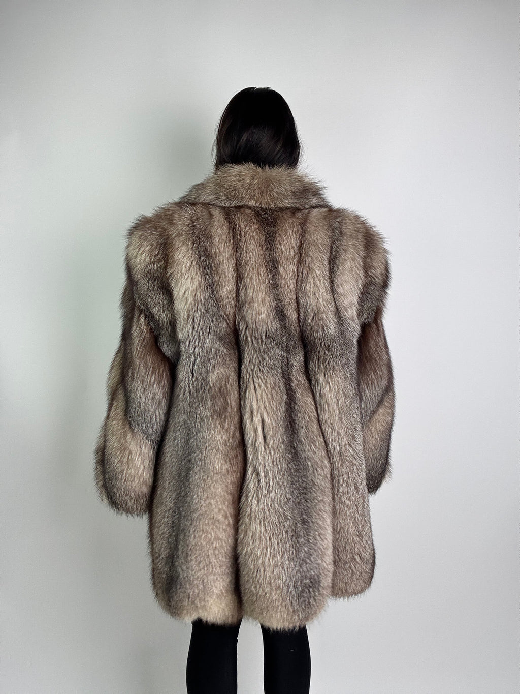 Giacca in volpe blue frost N972