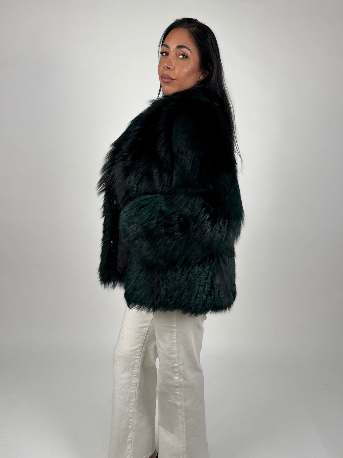 Giacca in volpe green N796