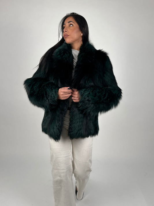 Giacca in volpe green N796