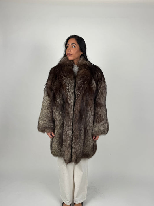 Giacca in volpe argentata N797