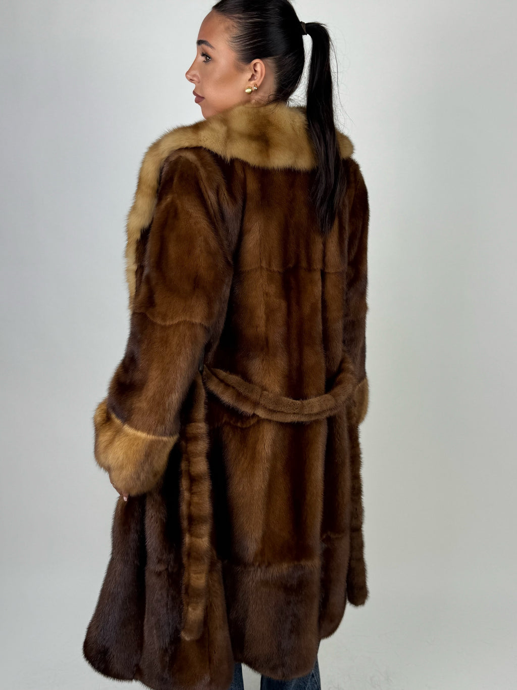 Cappotto in visone e zibellino N662