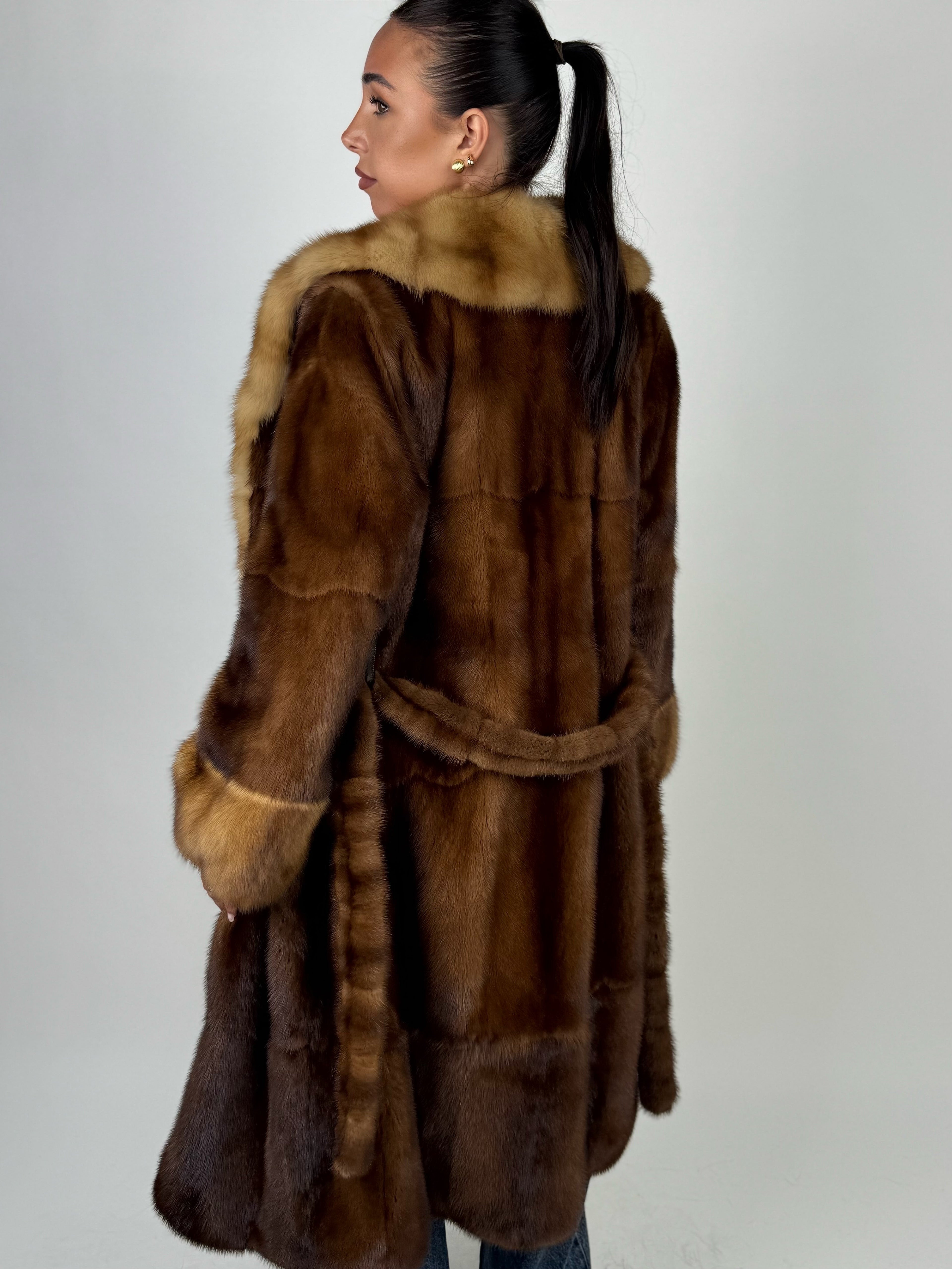 Cappotto in visone e zibellino N662