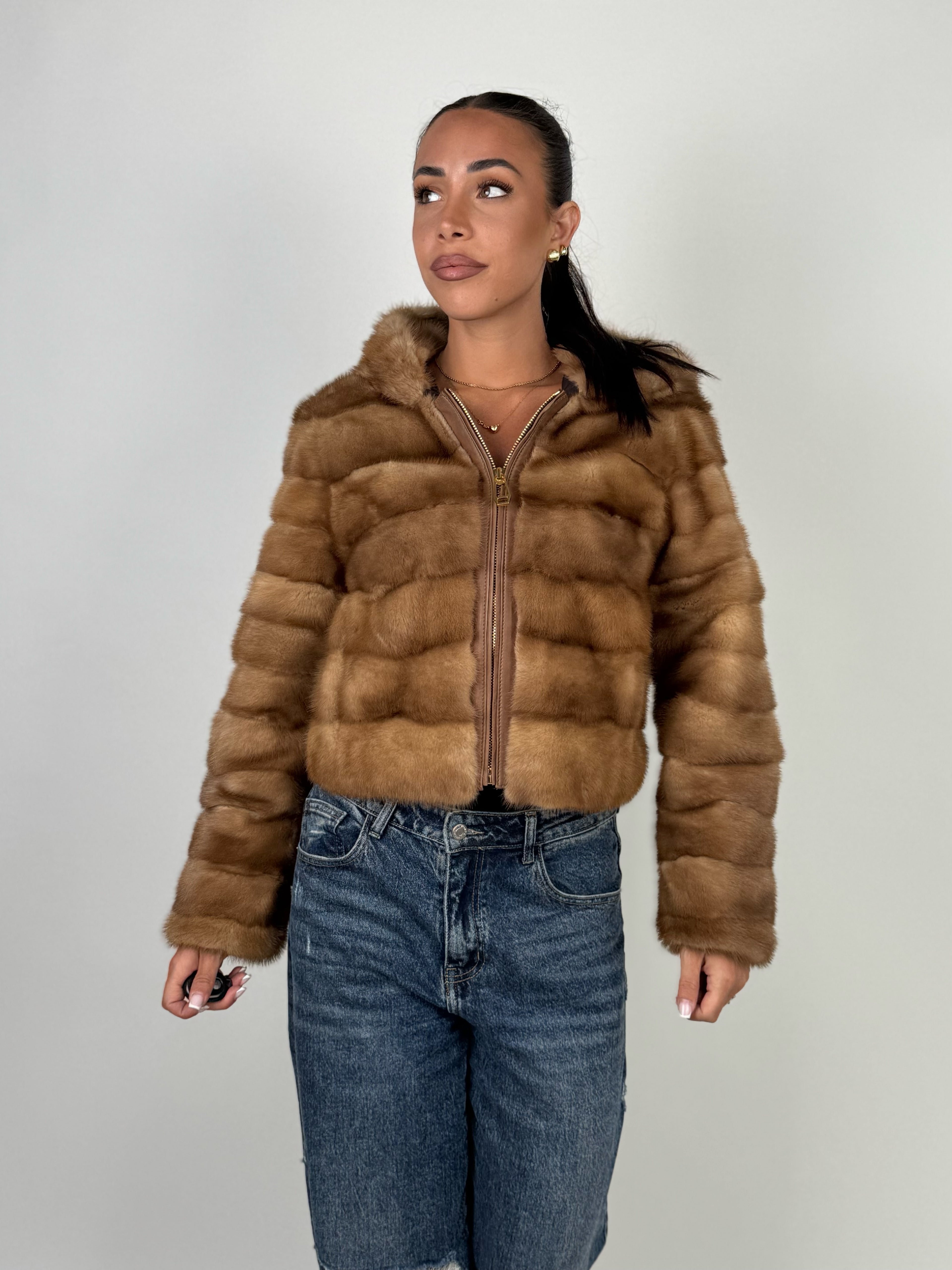 Mink Bomber Jacket
