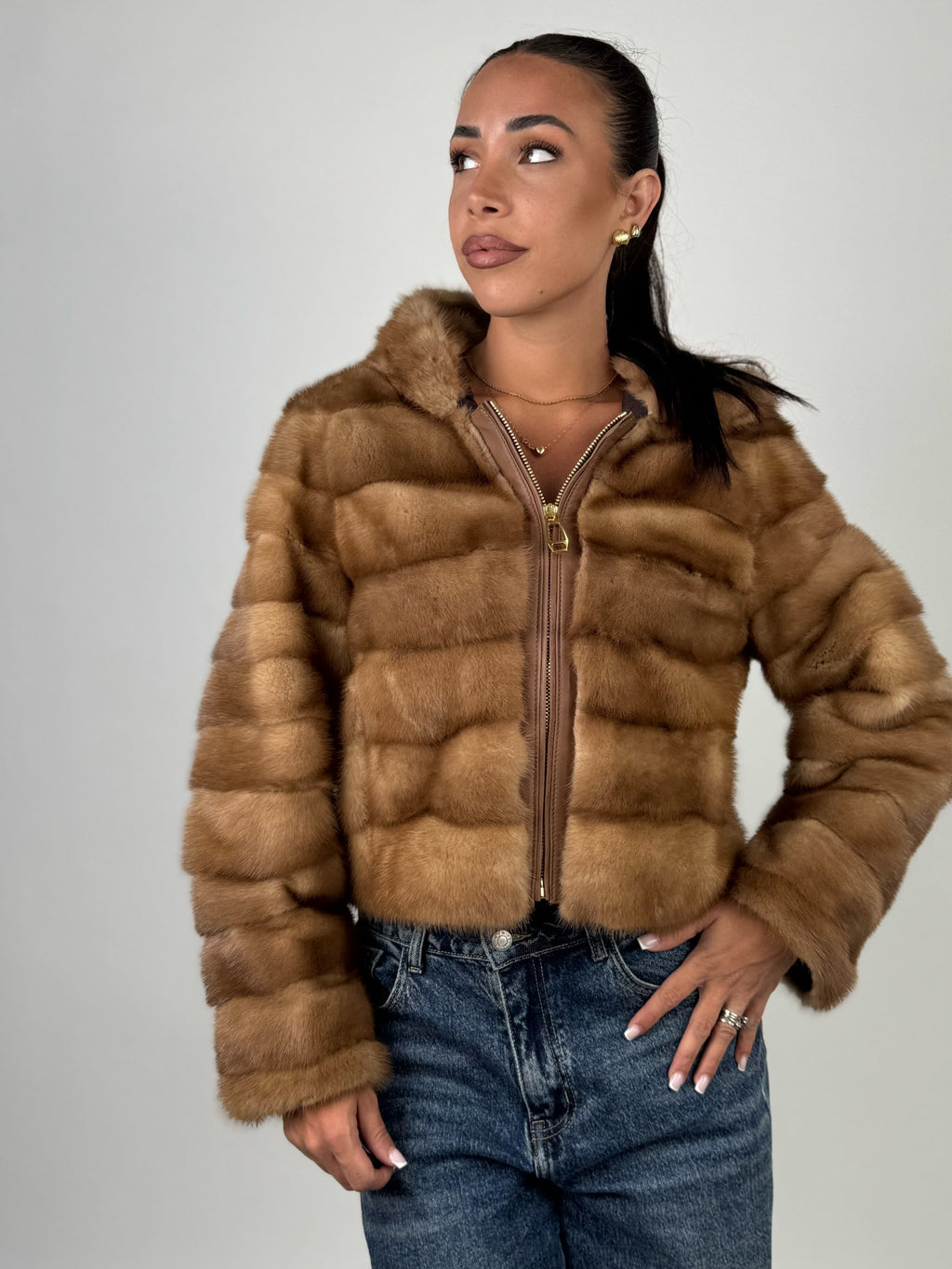 Mink Bomber Jacket